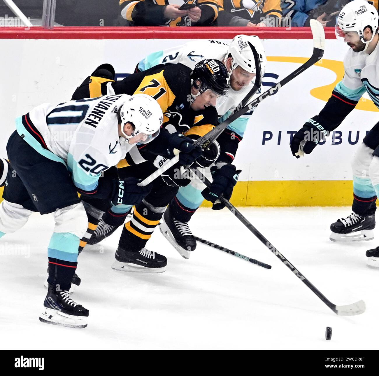 Pittsburgh, United States. 15th Jan, 2024. Pittsburgh Penguins center ...