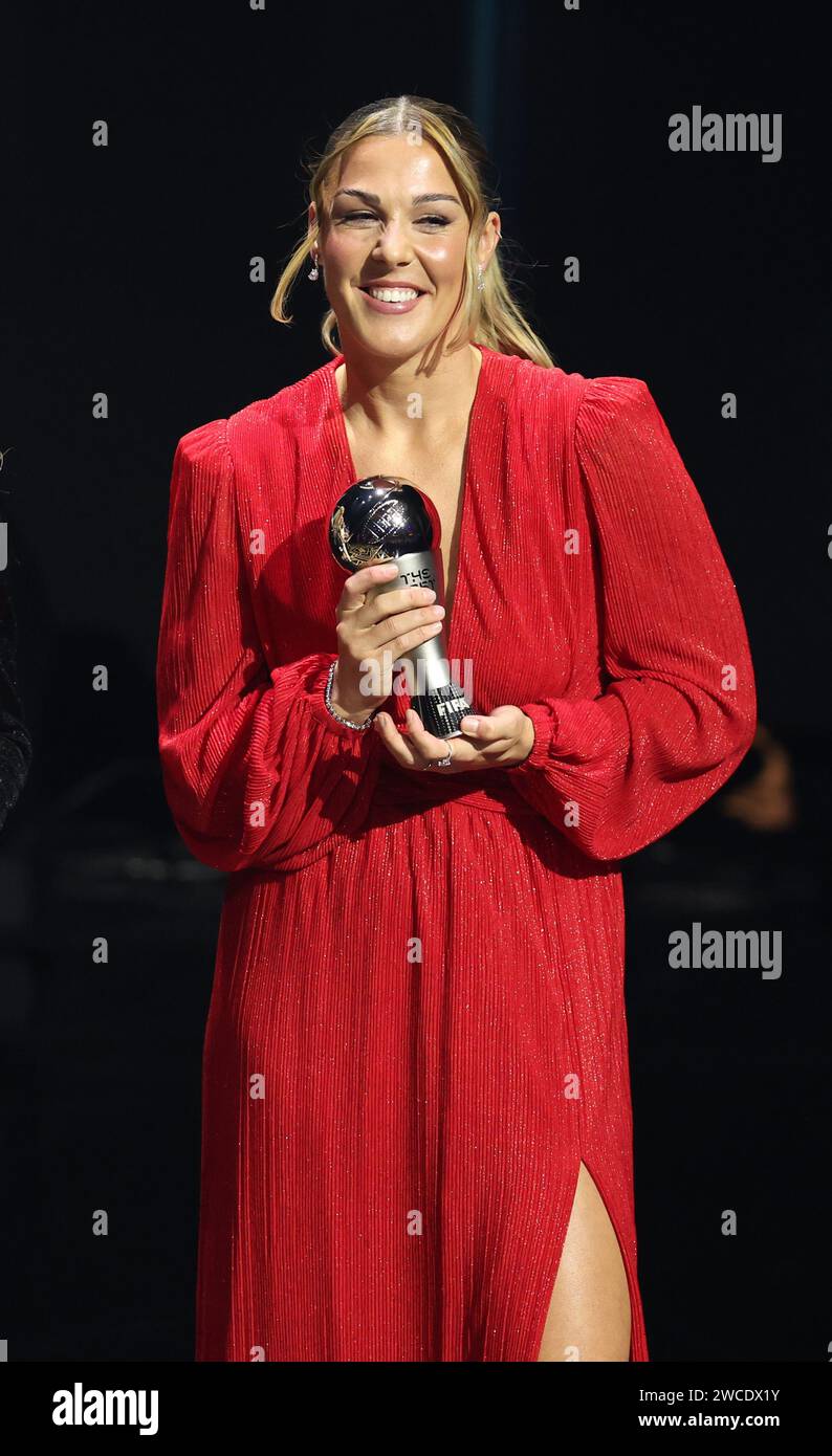 London, UK. 15th Jan, 2024. Mary Earps of England wins The Best FIFA