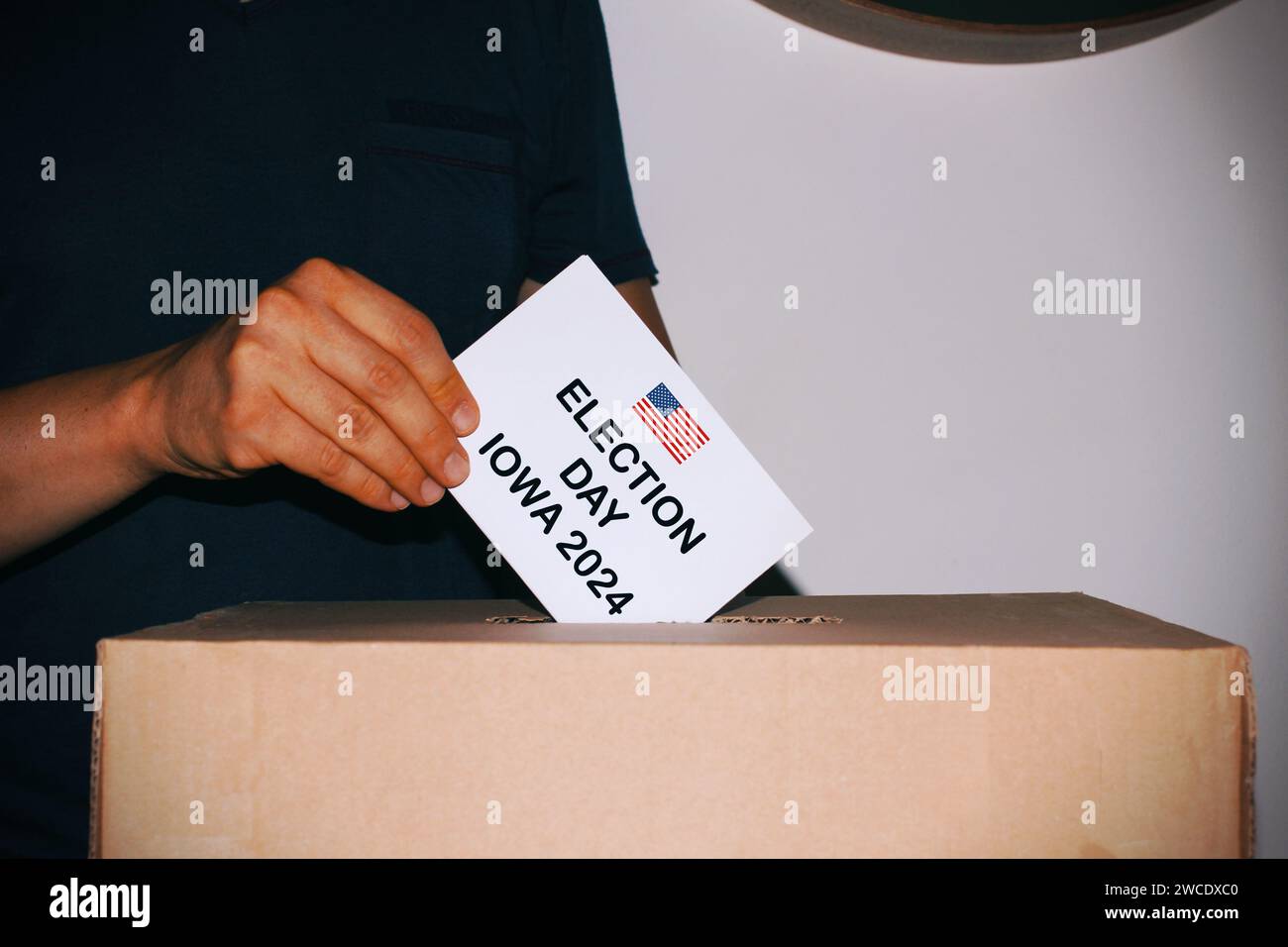 United states political Iowa state election vote concept 2024 Stock