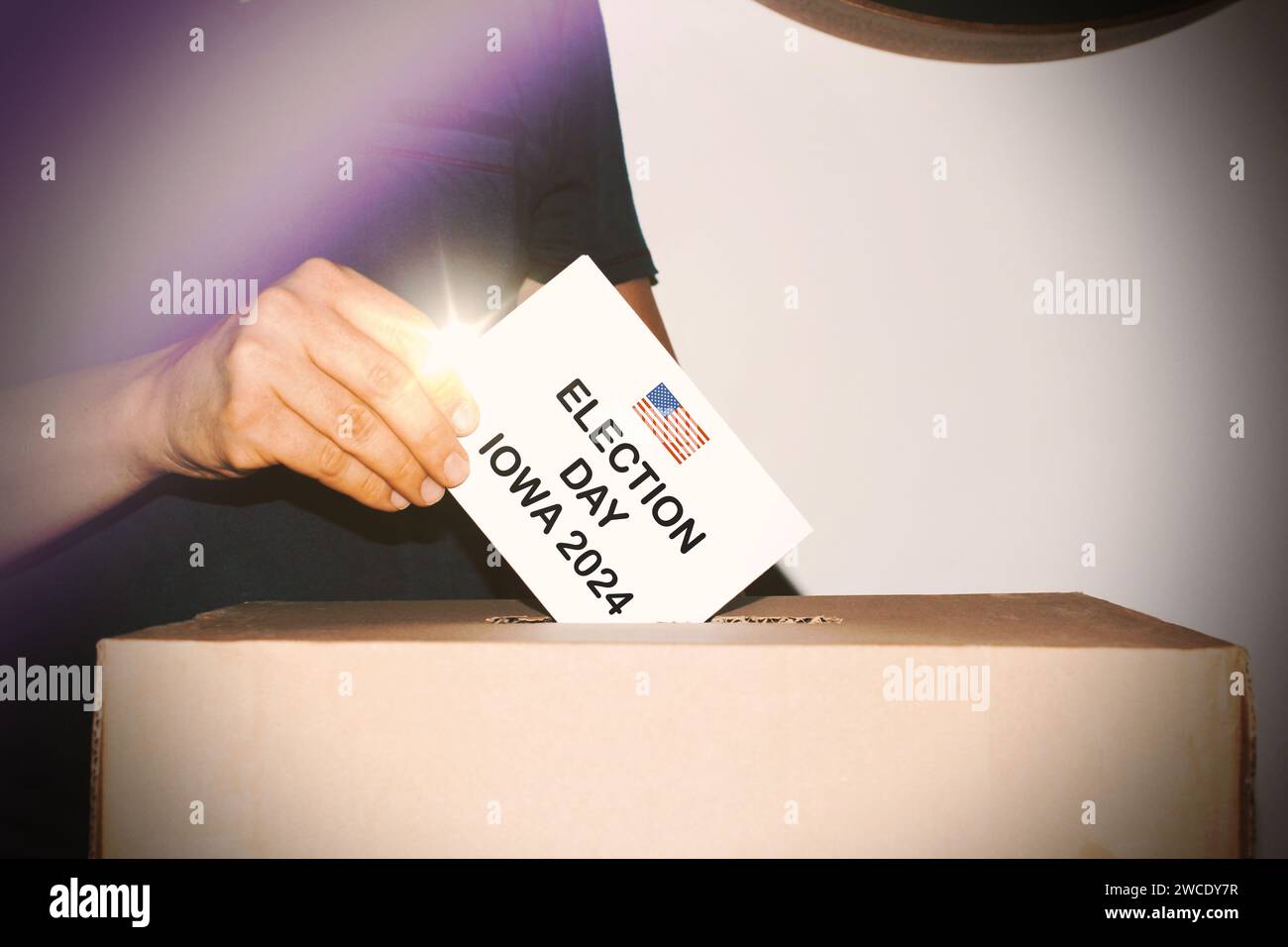 United states political Iowa state election vote concept 2024 Stock