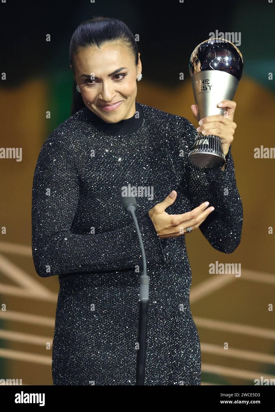 London, UK. 15th Jan, 2024. Brazilian Player Marta Is Awarded A FIFA ...