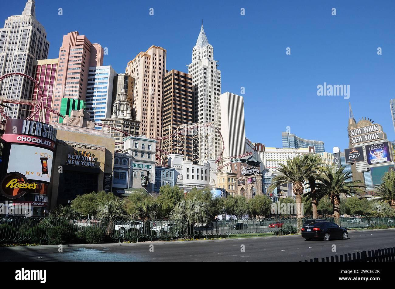 LAS VEGAS / NEVADA/USA 15 December 2017. New york casino and statue of liberty infront casino in Las Vegas ,Nevada. Photo.Francis Dean/Dean Pictures Stock Photo