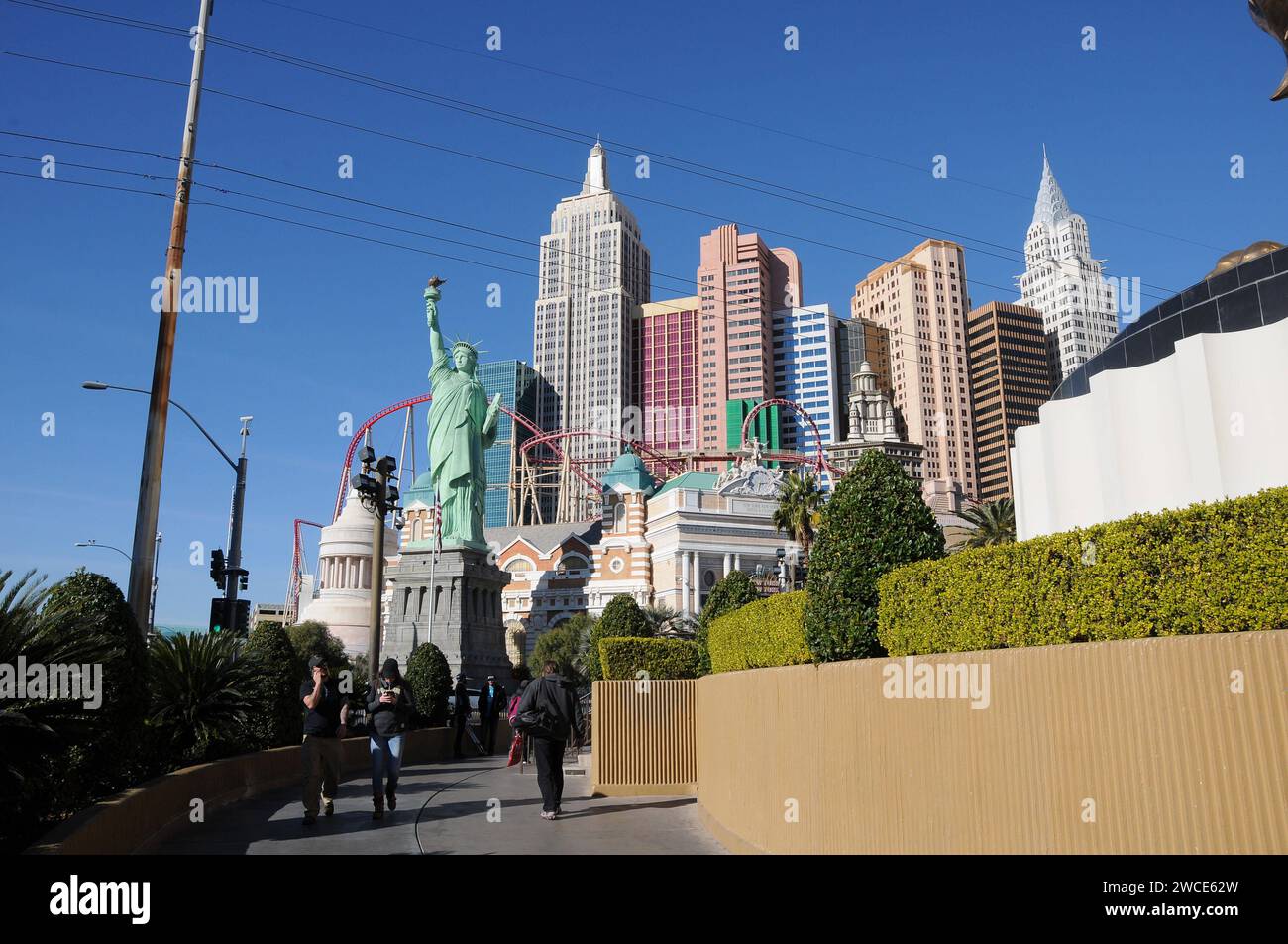 LAS VEGAS / NEVADA/USA 15 December 2017. New york casino and statue of liberty infront casino in Las Vegas ,Nevada. Photo.Francis Dean/Dean Pictures Stock Photo