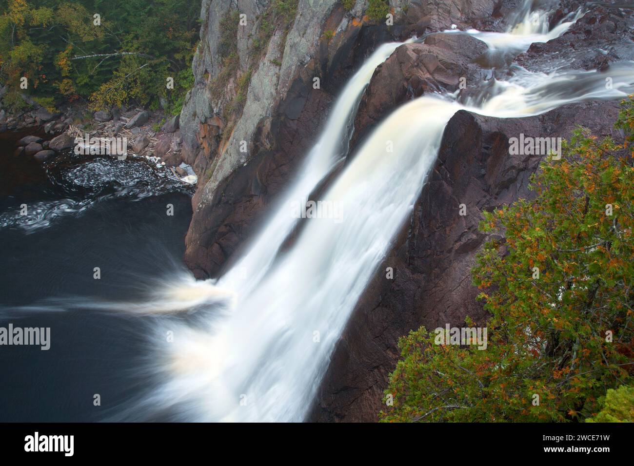 High Falls along Superior Hiking Trail, Tettegouche State Park, Minnesota Stock Photo Alamy