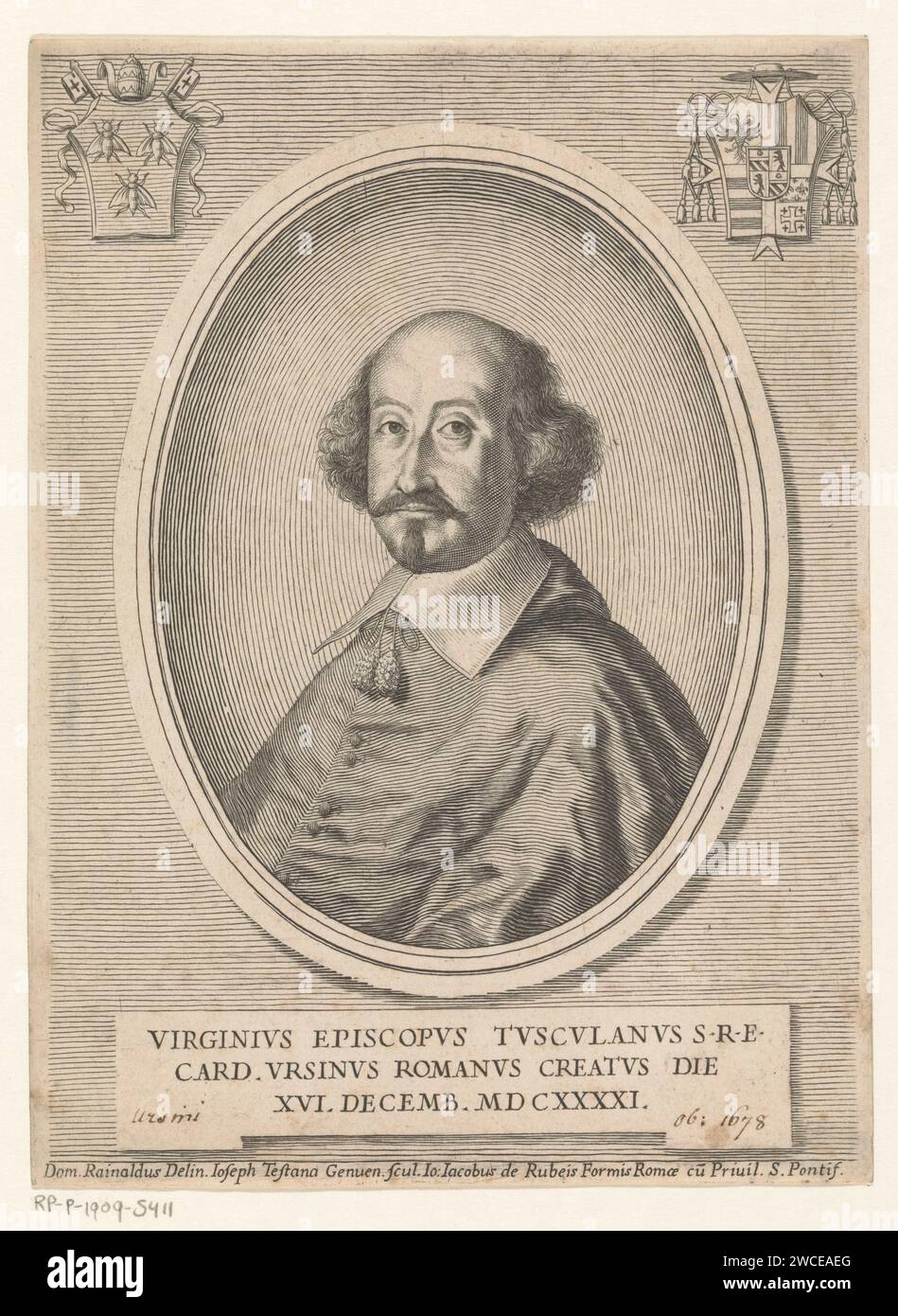 Testana Portret van Cardinal Virginiio Orsini, Giuseppe Maria Testana, after ...