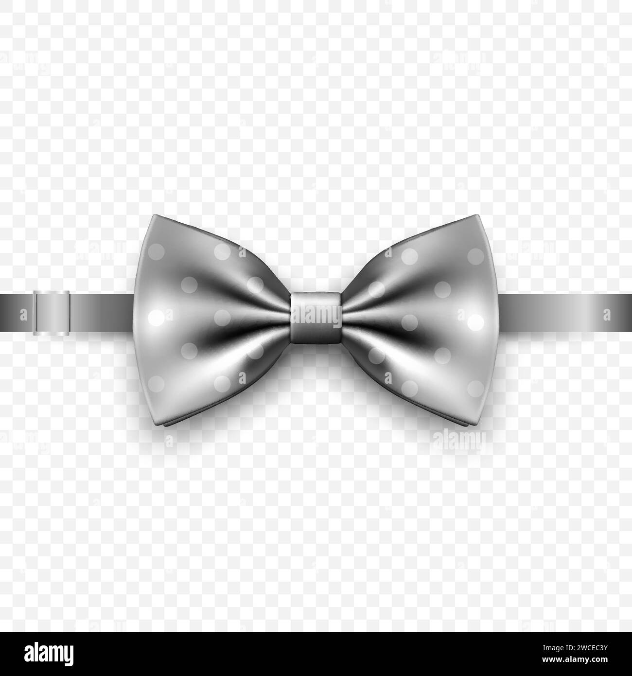 Vector 3d Realistic Gray Bow Tie Icon Closeup Isolated on White ...