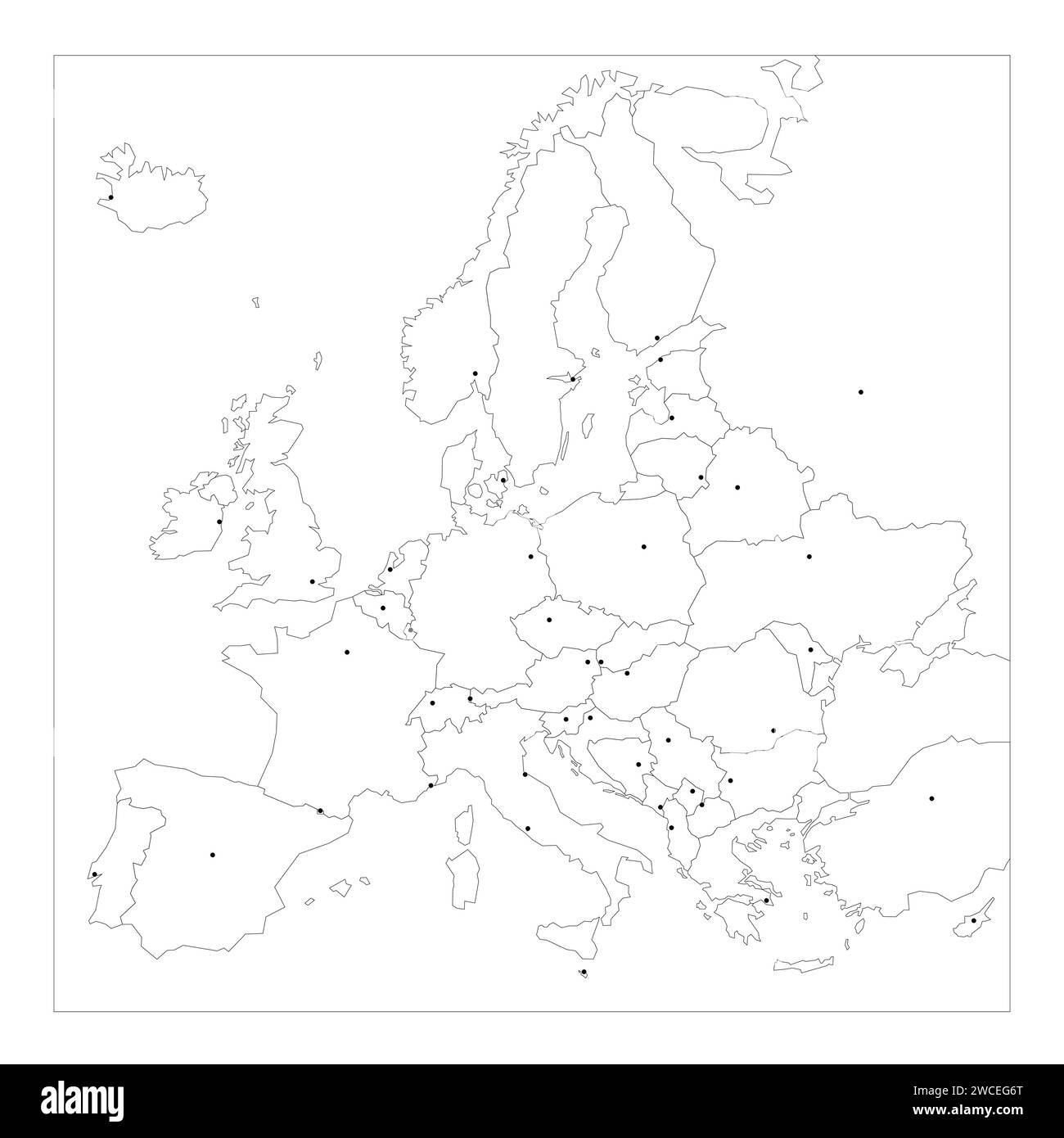 Maps Of Europe In Europe Map With Cities Printable Printable Maps