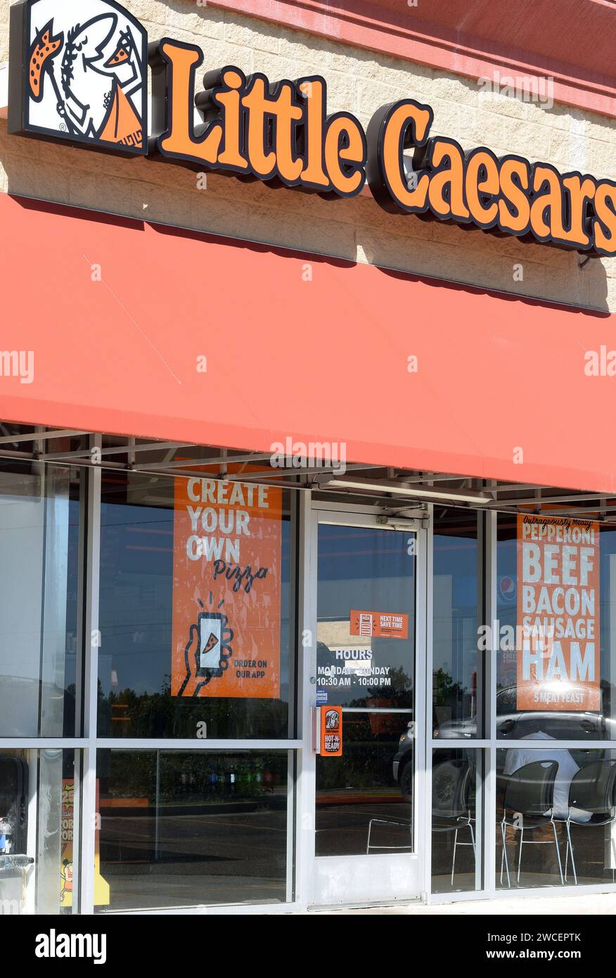 Little Caesars Pizza Storefront in Yazoo Mississippi April 2019 Stock