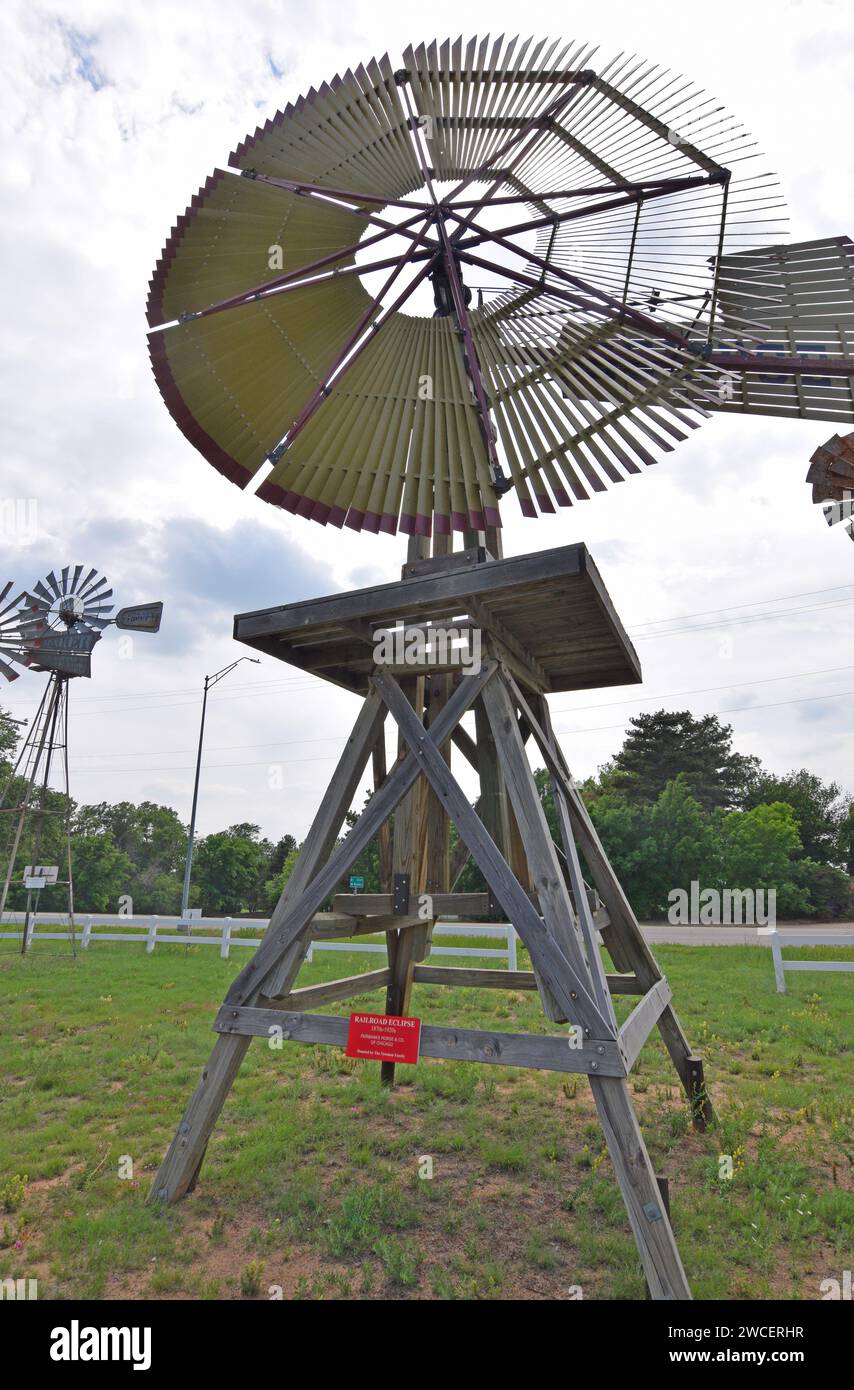 Windmills at the Shattuck Windmill Museum and Park in Shattuck Oklahoma