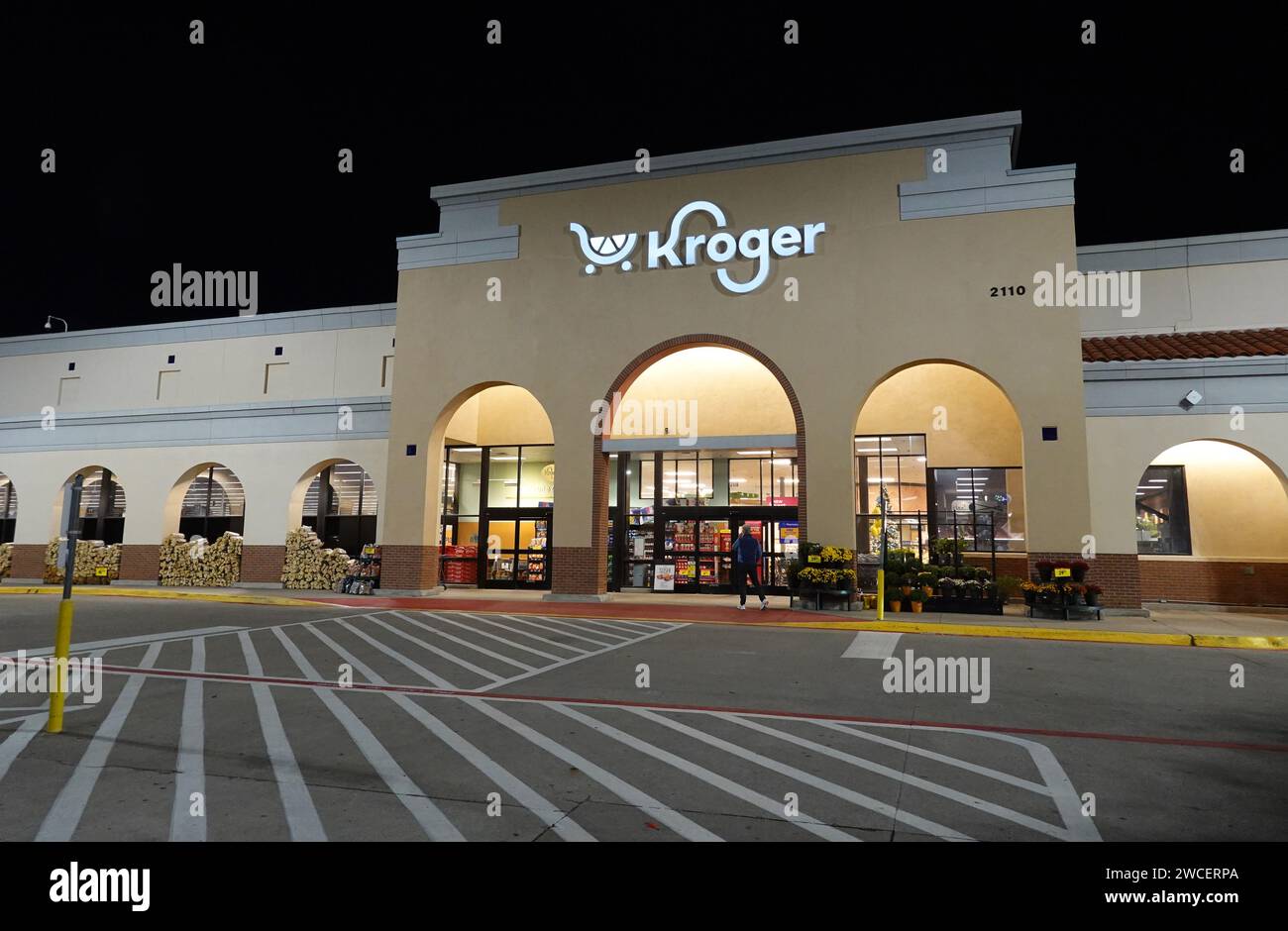 Exterior of a Kroger grocery store in Southlake Texas November 2023