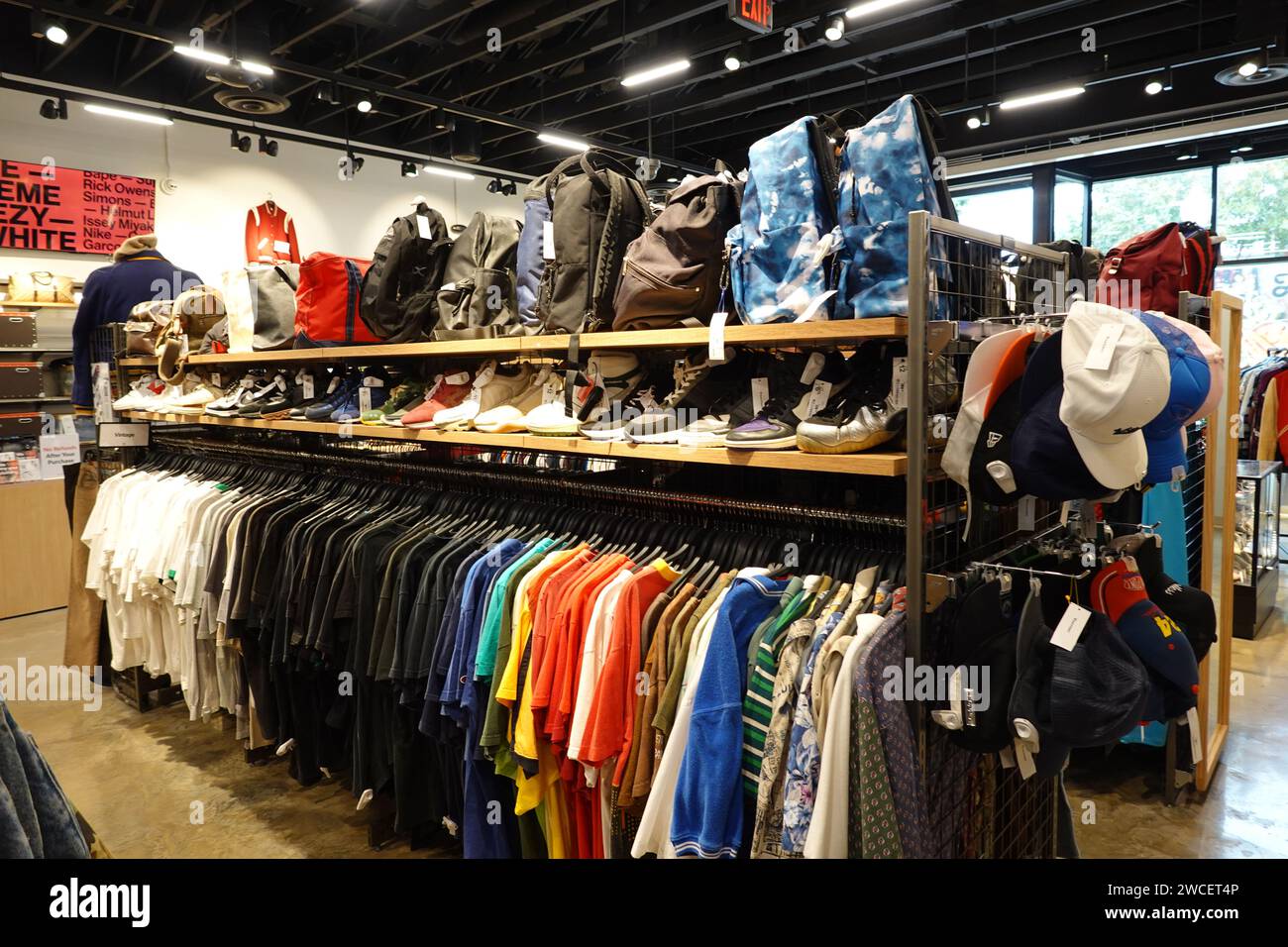 Interior of the 2nd Street vintage clothing store on Lower Greenville