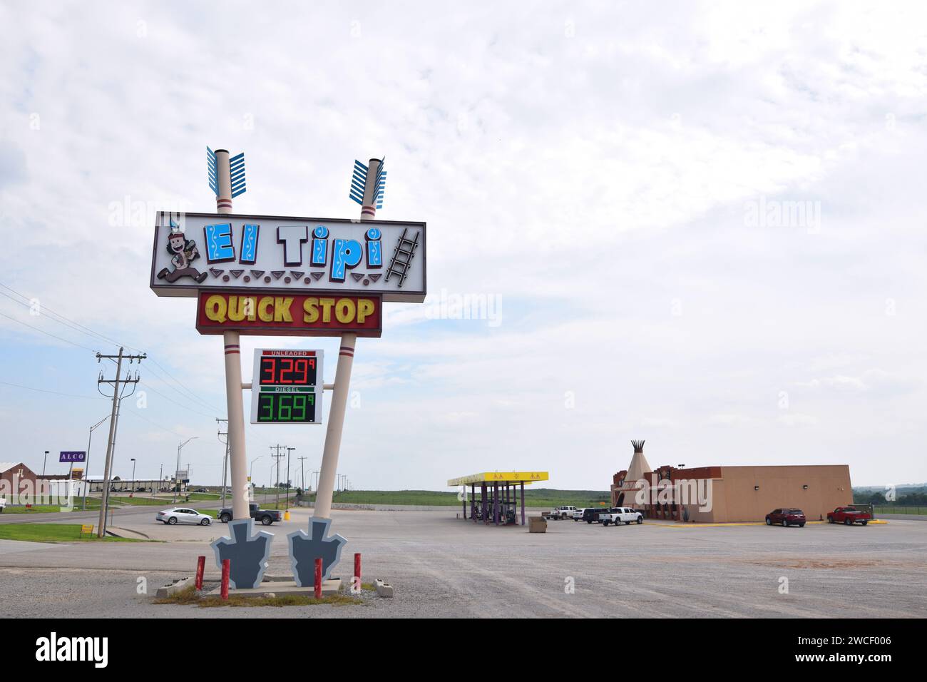 El Tipi Quick Stop gas station in Shattuck Oklahoma May 2023 Stock