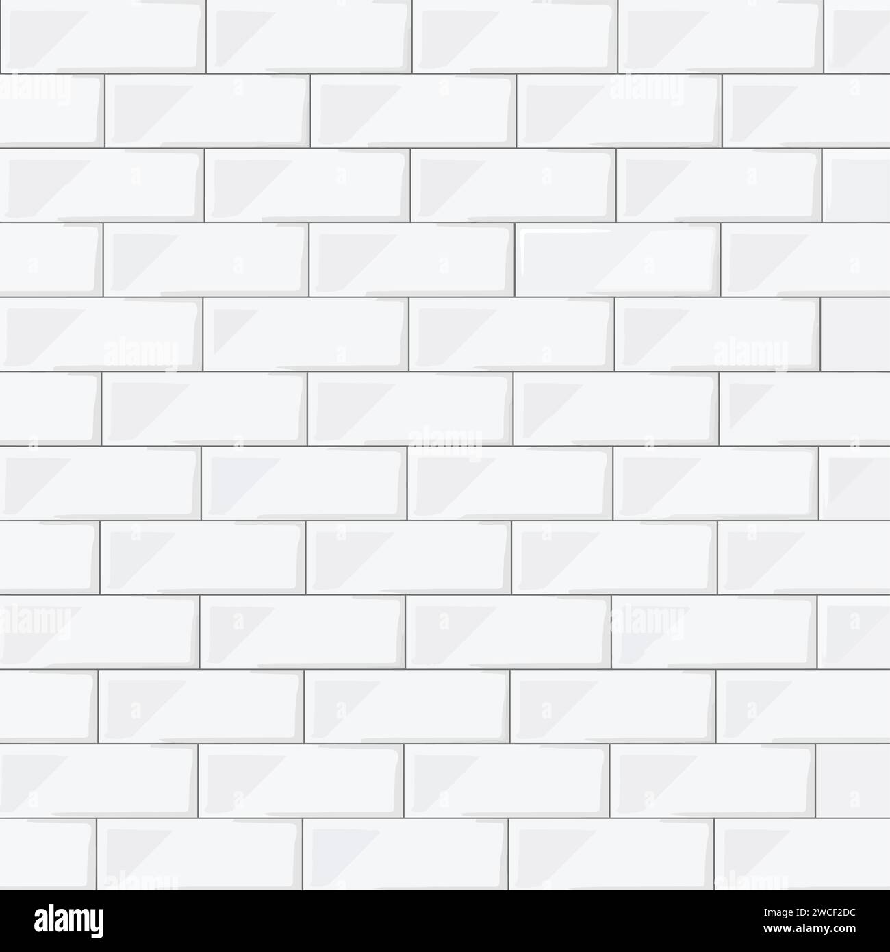 Ceramic white tiles as background, vector illustration Stock Vector