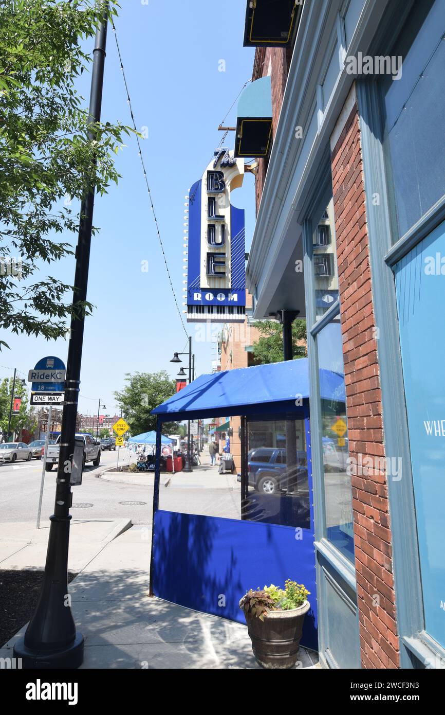 The Blue Room jazz club at the corner of 18th and Vine streets in