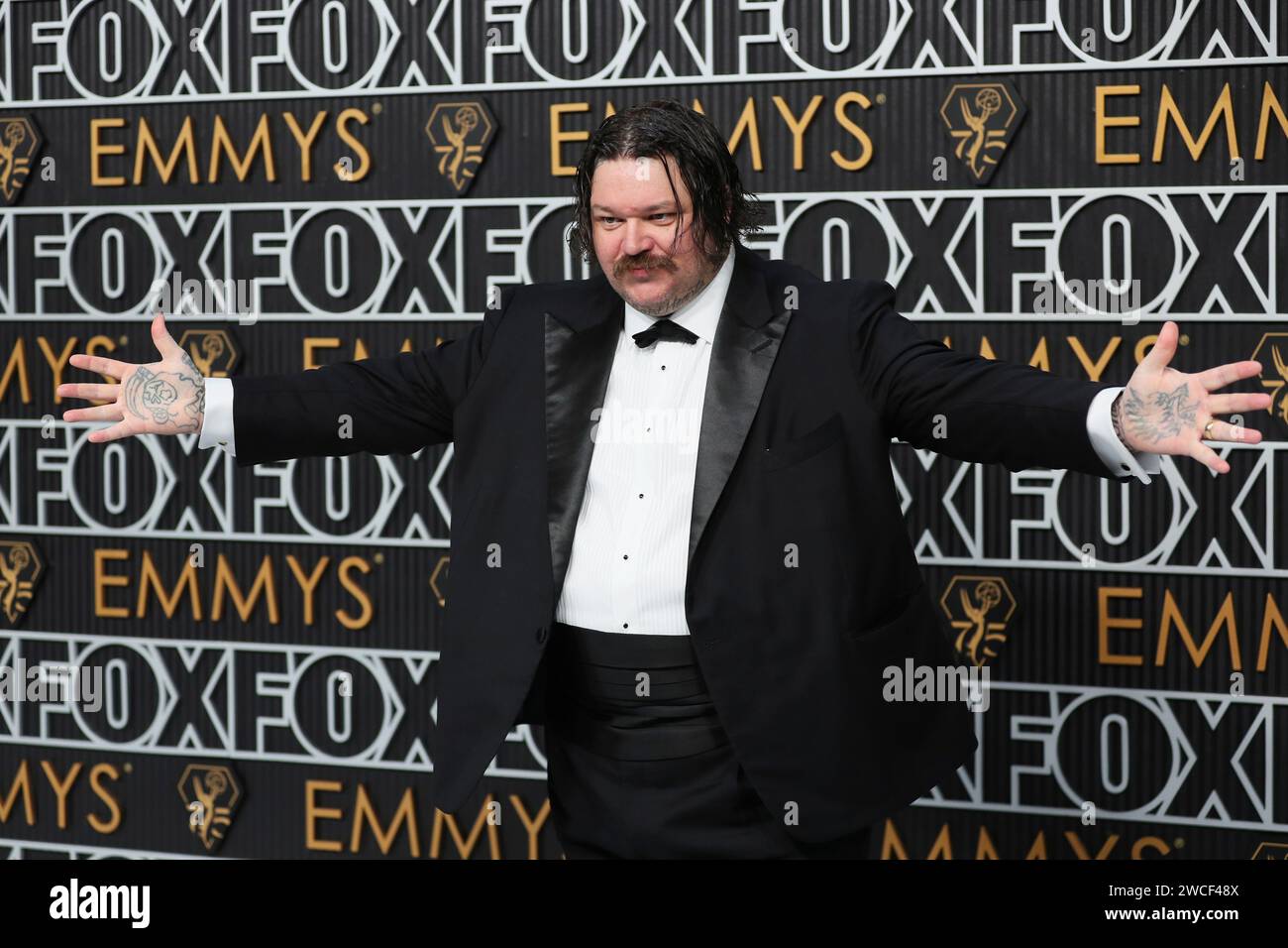 Matty Matheson poses for a Red Carpet portrait at the 75th Emmy Awards ...