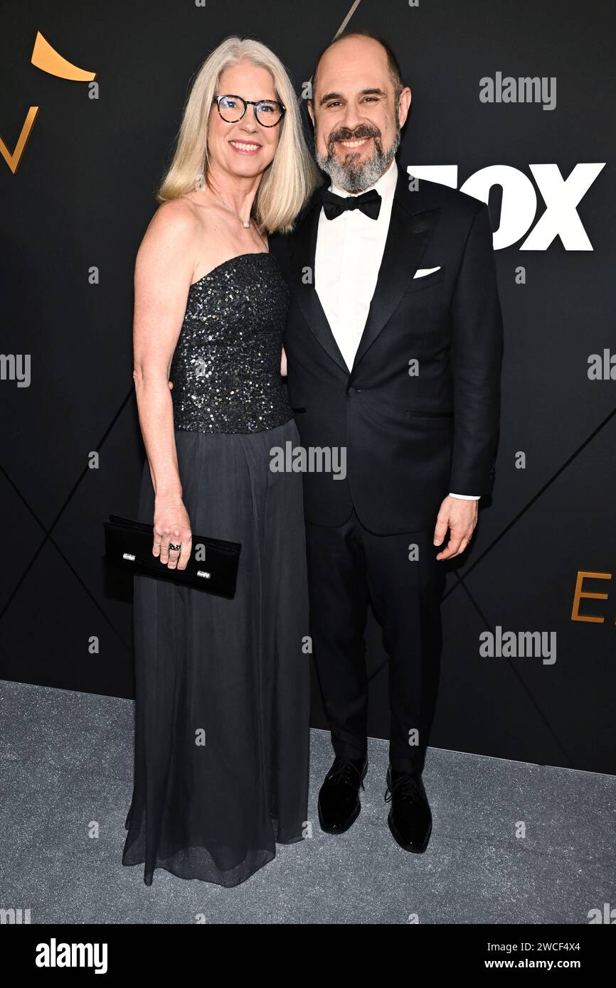 Melissa Mazin and Craig Mazin walks the red carpet at the 75th Emmy ...