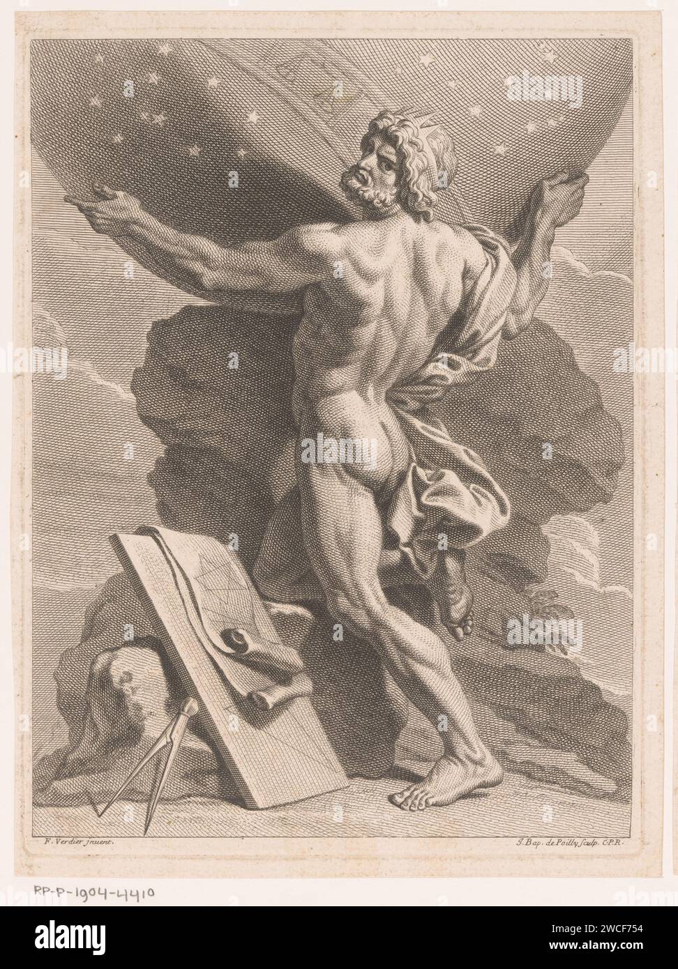 Greek mythology atlas supporting heavens hi-res stock photography