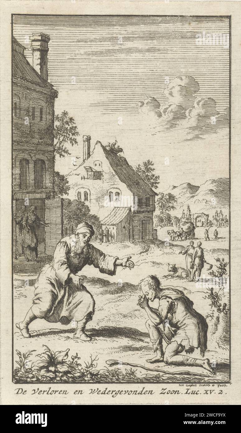 Return Of The Lost Son Jan Luyken 1727 1729 Print Amsterdam Paper Etching The Parable Of The 