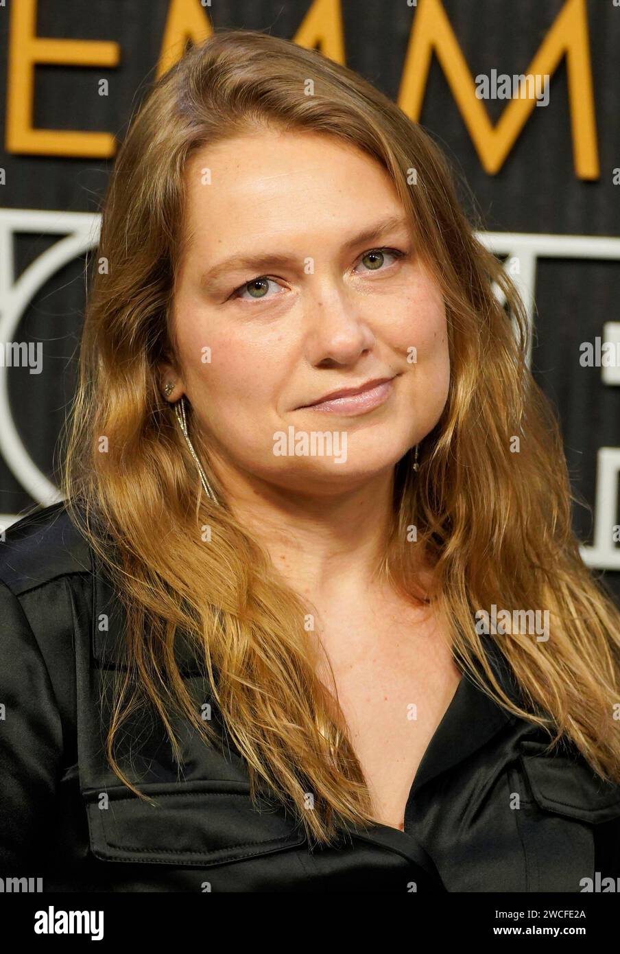 Merritt Wever poses for a Red Carpet portrait at the 75th Emmy Awards