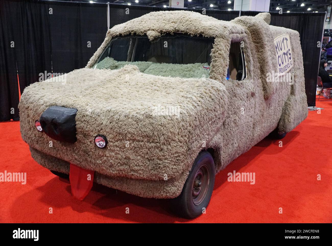 Philadelphia, Pennsylvania, U.S.A - January 14, 2024 - The 1989 Sheepdog custom built from a Ford Econoline van in the movie Dumb And Dumber Stock Photo