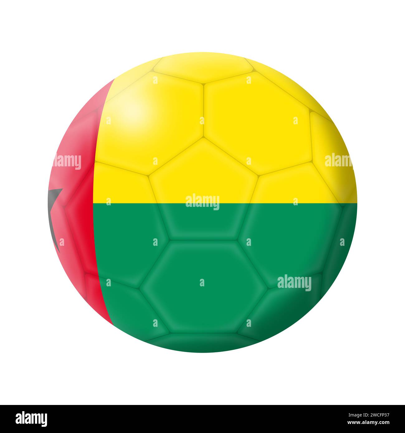 Guinea-Bissau soccer ball football 3d illustration Stock Photo