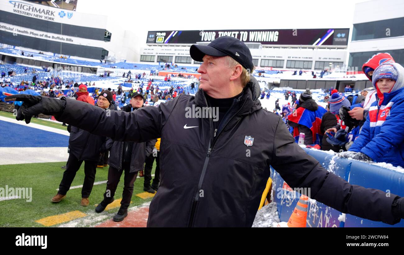 Buffalo, NY, USA. 15th Jan, 2024. Roger Goodell before the Pittsburgh