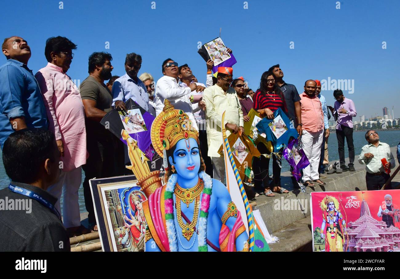 Mumbai, India. 15th Jan, 2024. MUMBAI, INDIA - JANUARY 15: Mumbai BJP ...