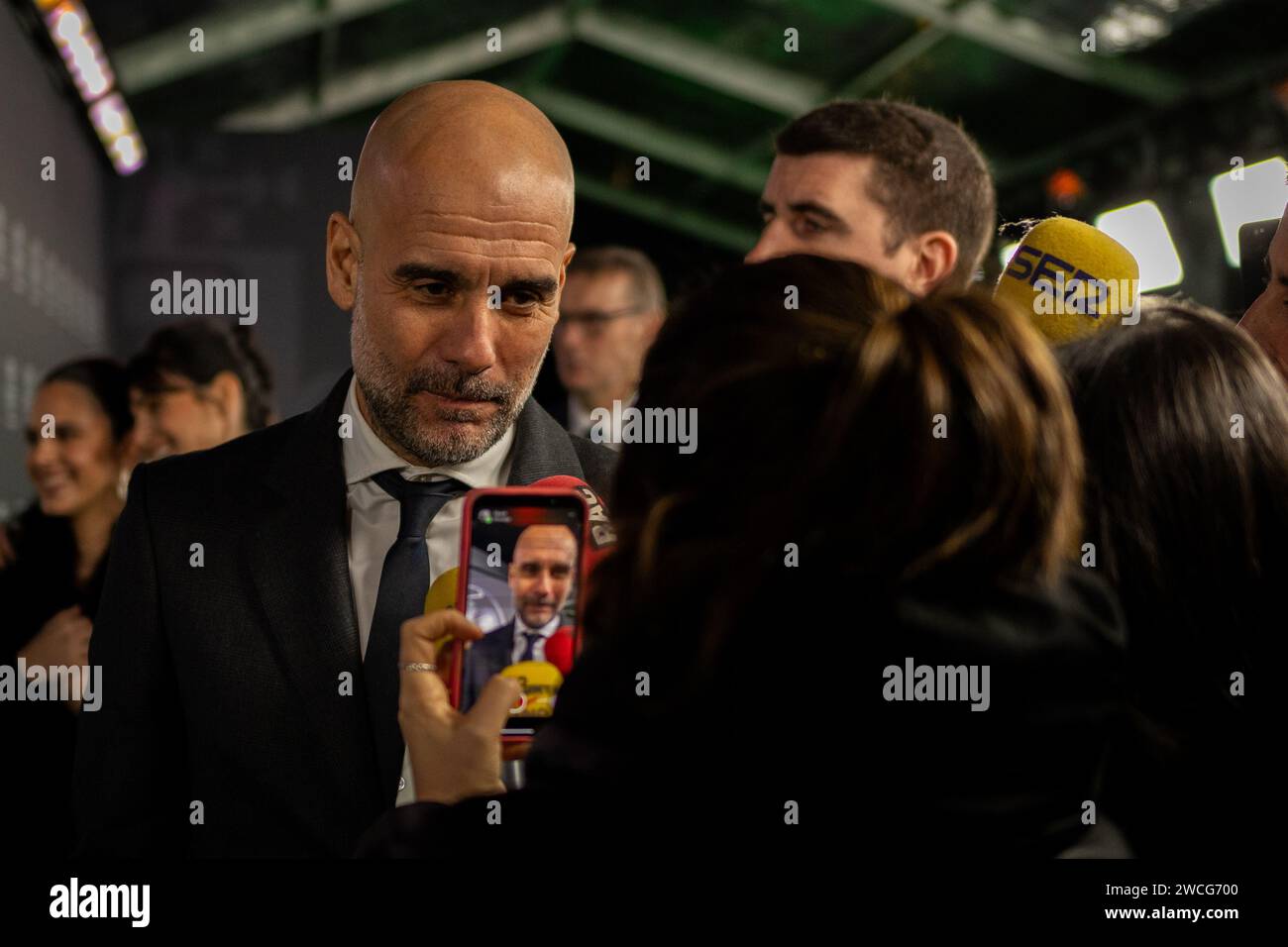 London UK 15th Jan 2024 Pep Guardiola Manchester City Manager   London Uk 15th Jan 2024 Pep Guardiola Manchester City Manager Arrives During The Fifa Best Awards 2024 In London England Pedro Porruspp Credit Spp Sport Press Photo Alamy Live News 2WCG700 