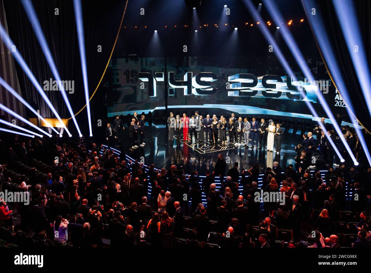 London, UK. 15th Jan, 2025. FIFA The Best Award winners on stage during