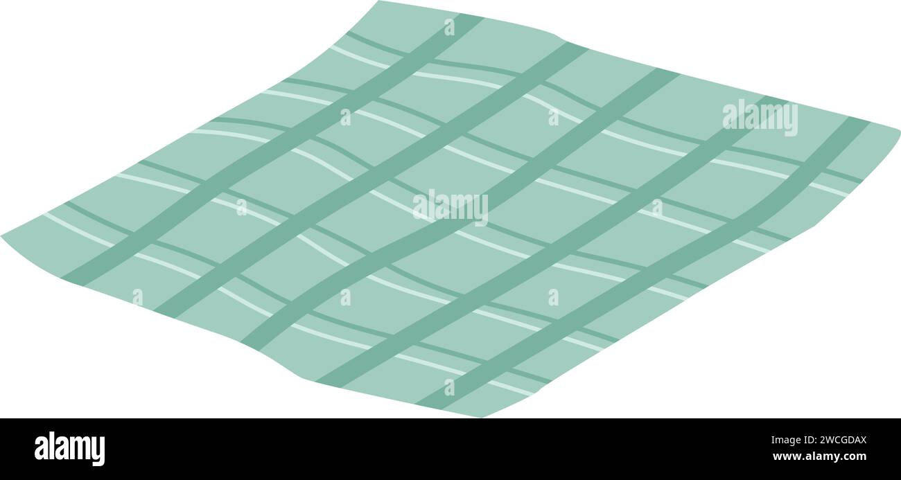 Blanket or checkered tablecloth for outdoor use Stock Vector