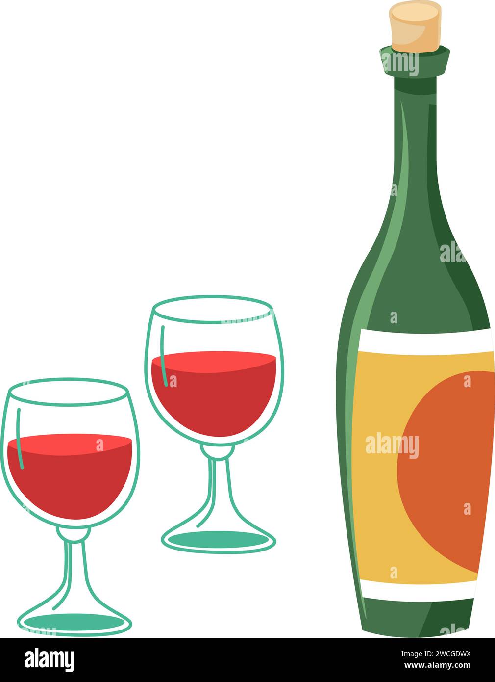 Bottle exquisite red wine Stock Vector Images - Alamy