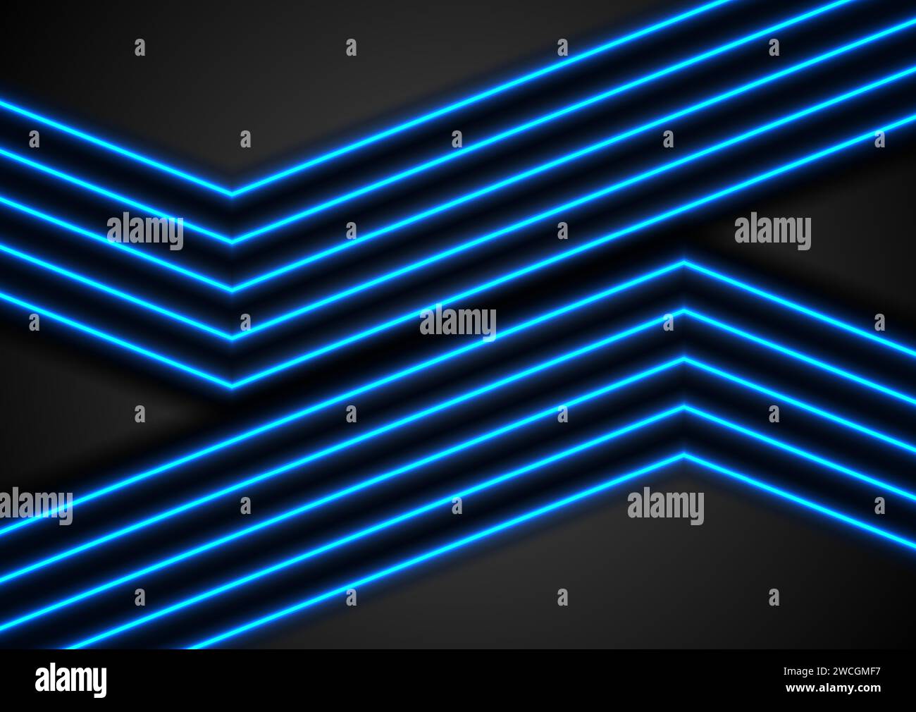 Blue neon laser lines abstract tech background. Vector design Stock ...