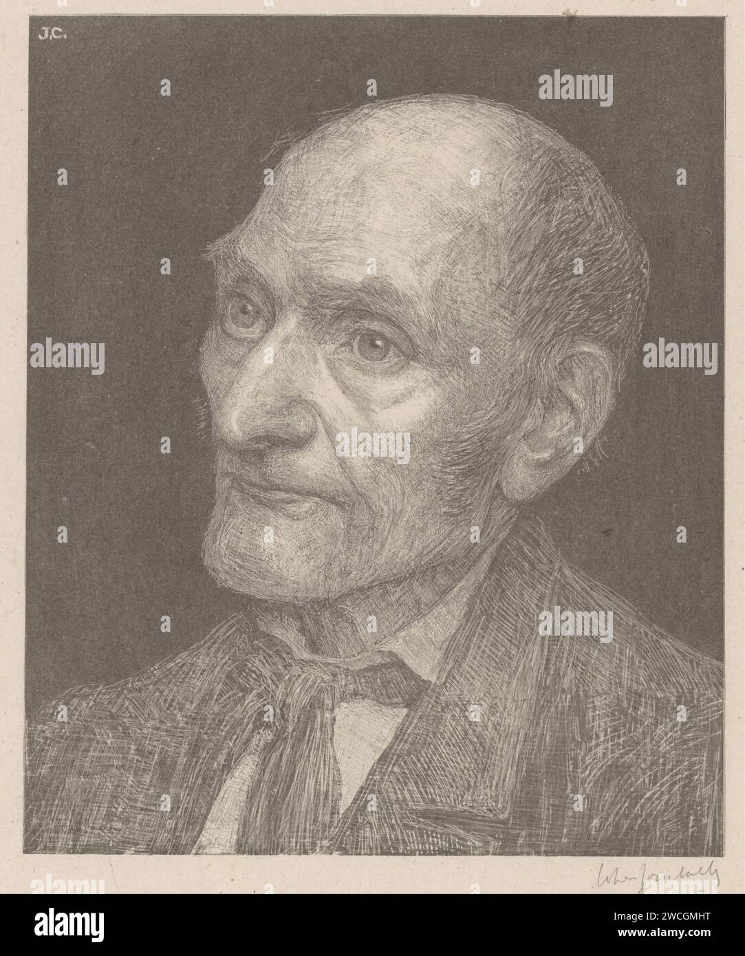 Portrait of an unknown man, Johan Henri Gustaaf Cohen Gosschalk, 1883