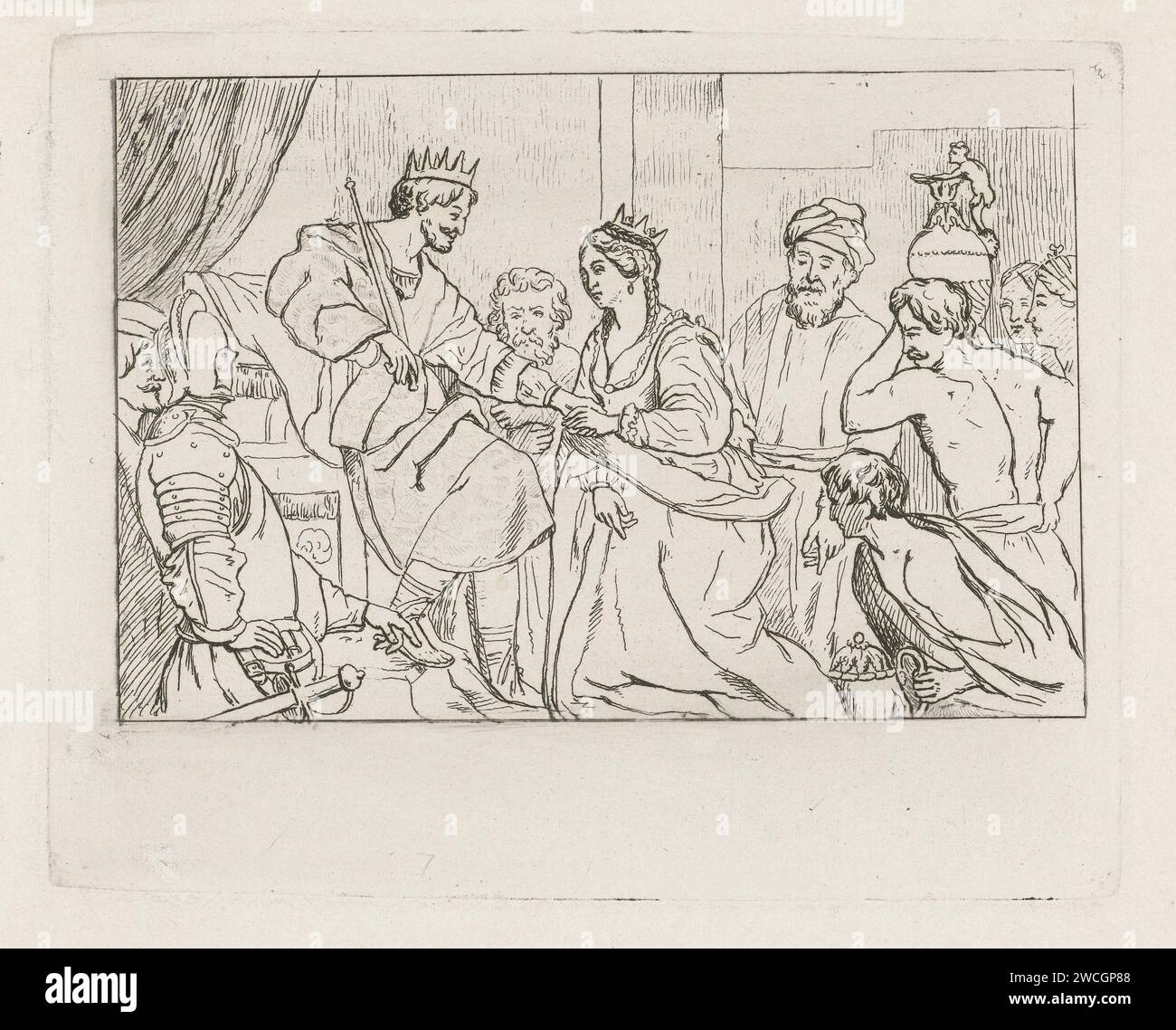 Solomon and the queen of Sheba, David van der Kellen (1804-1879), After ...