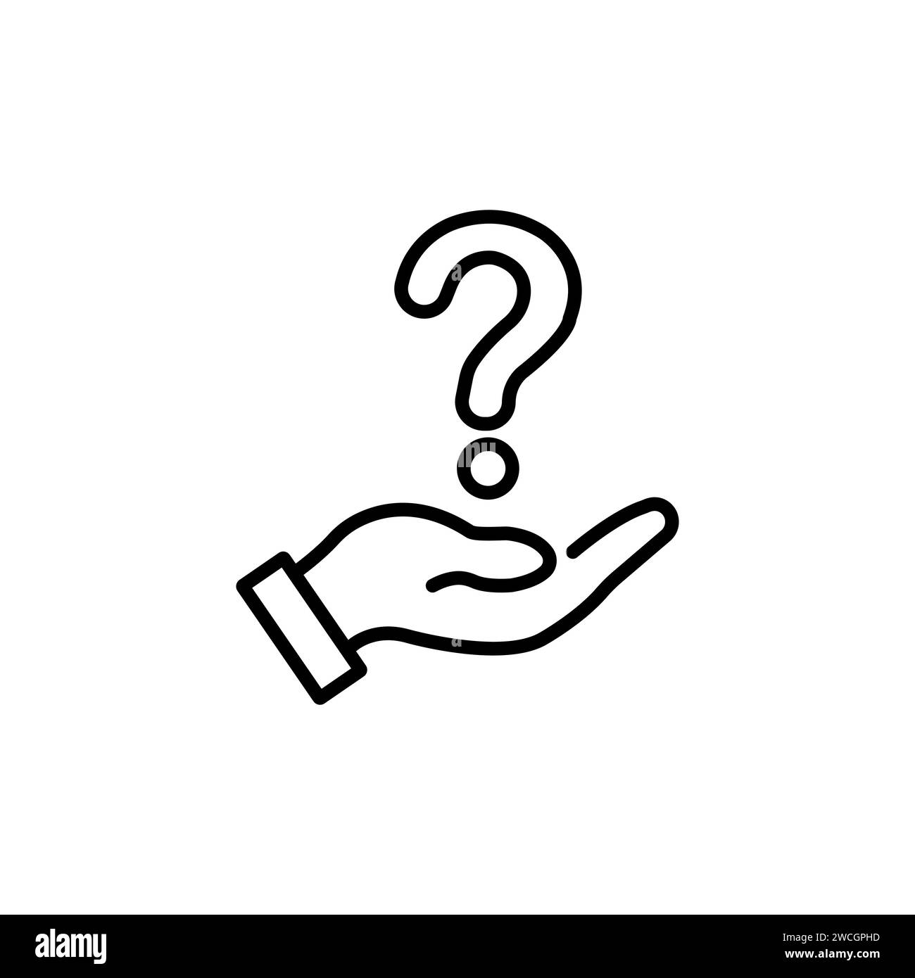 Hand Holding Up Question Icon Vector Illustration Stock Vector Image hand-holding-up-question-icon-vector-illustration-stock-vector-image