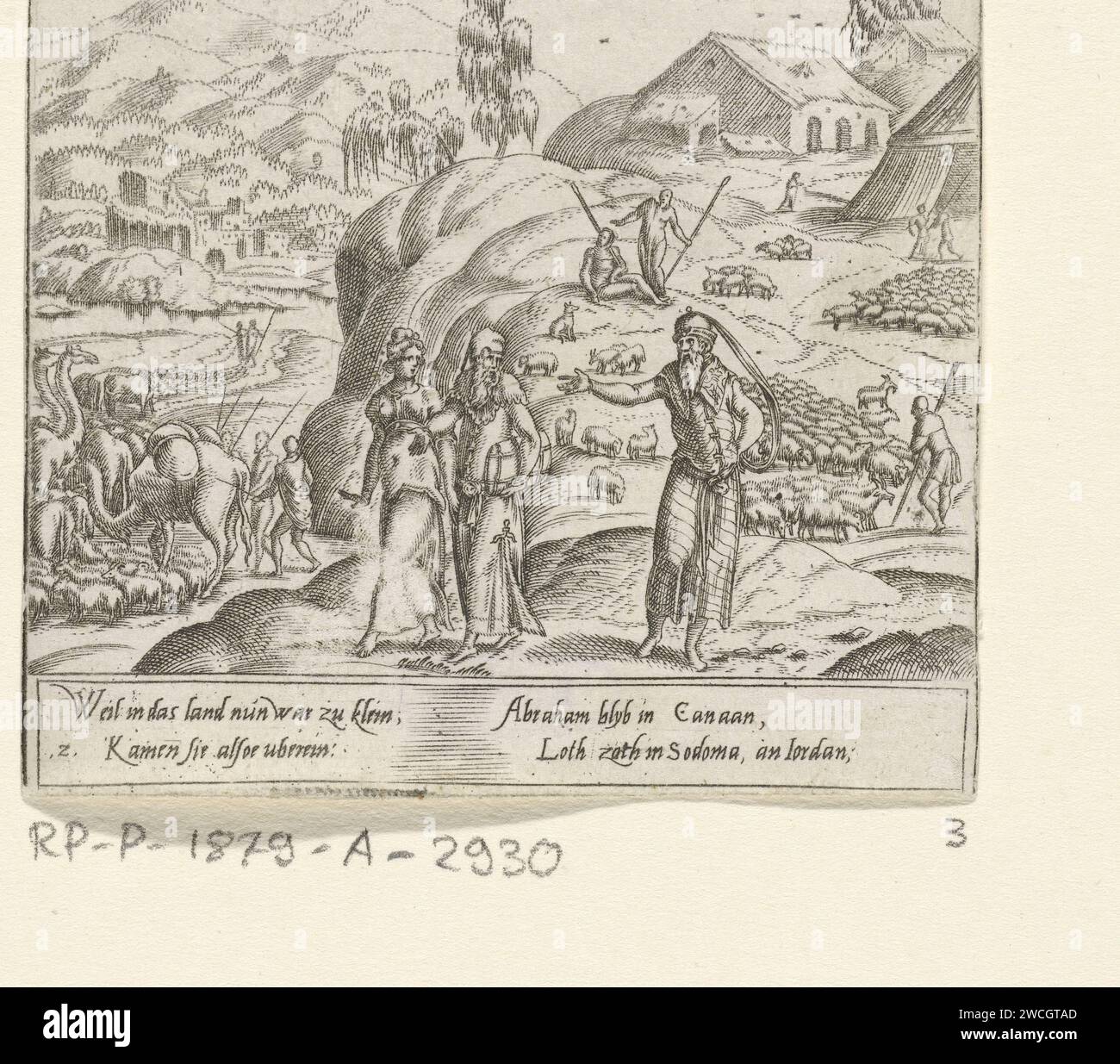 Farewell to Abraham and Loth, Cornelis Bos, 1555 print Because there is