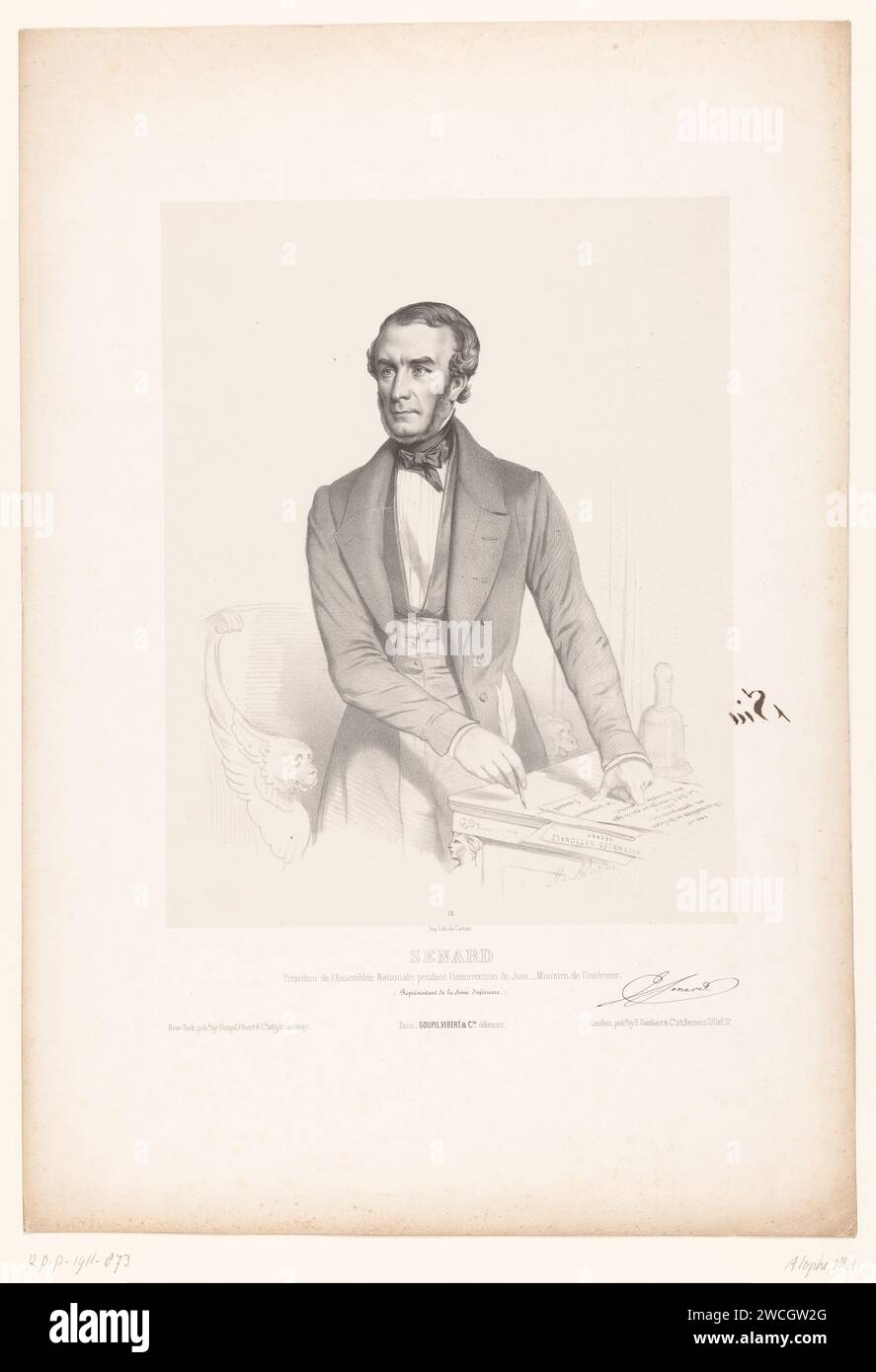 Portrait of Antoine Sénard as president of the National Assembly, Marie ...