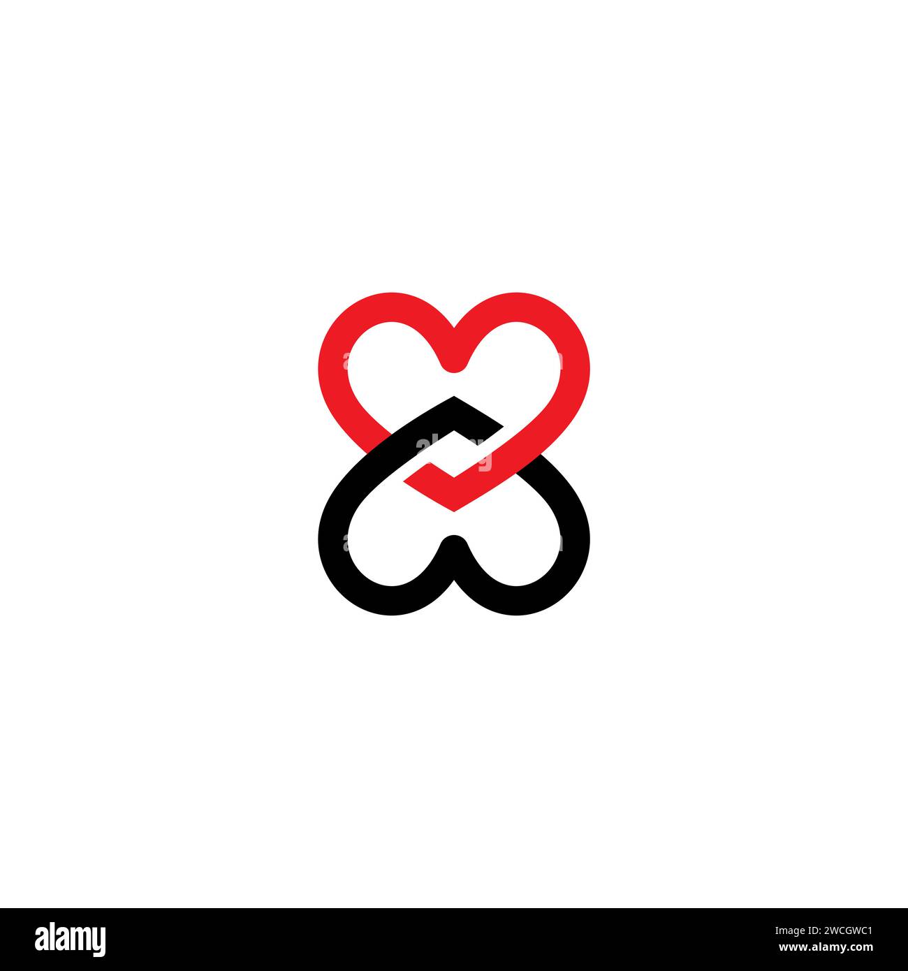 Love Connect Logo Simple. Love Icon Stock Vector