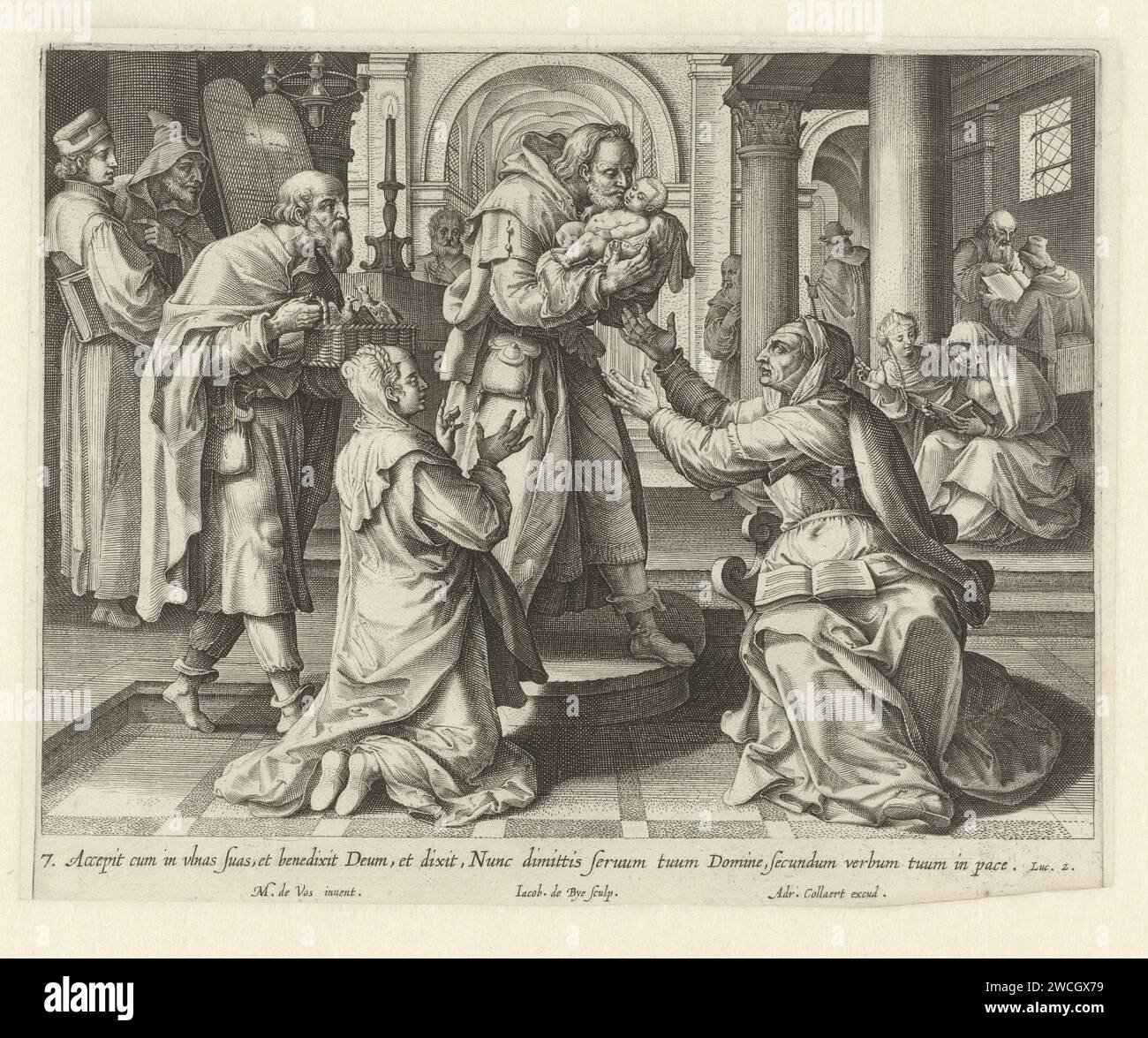 Presentation in the Temple, Jacques de Bie, After Maerten de Vos, 1598 ...