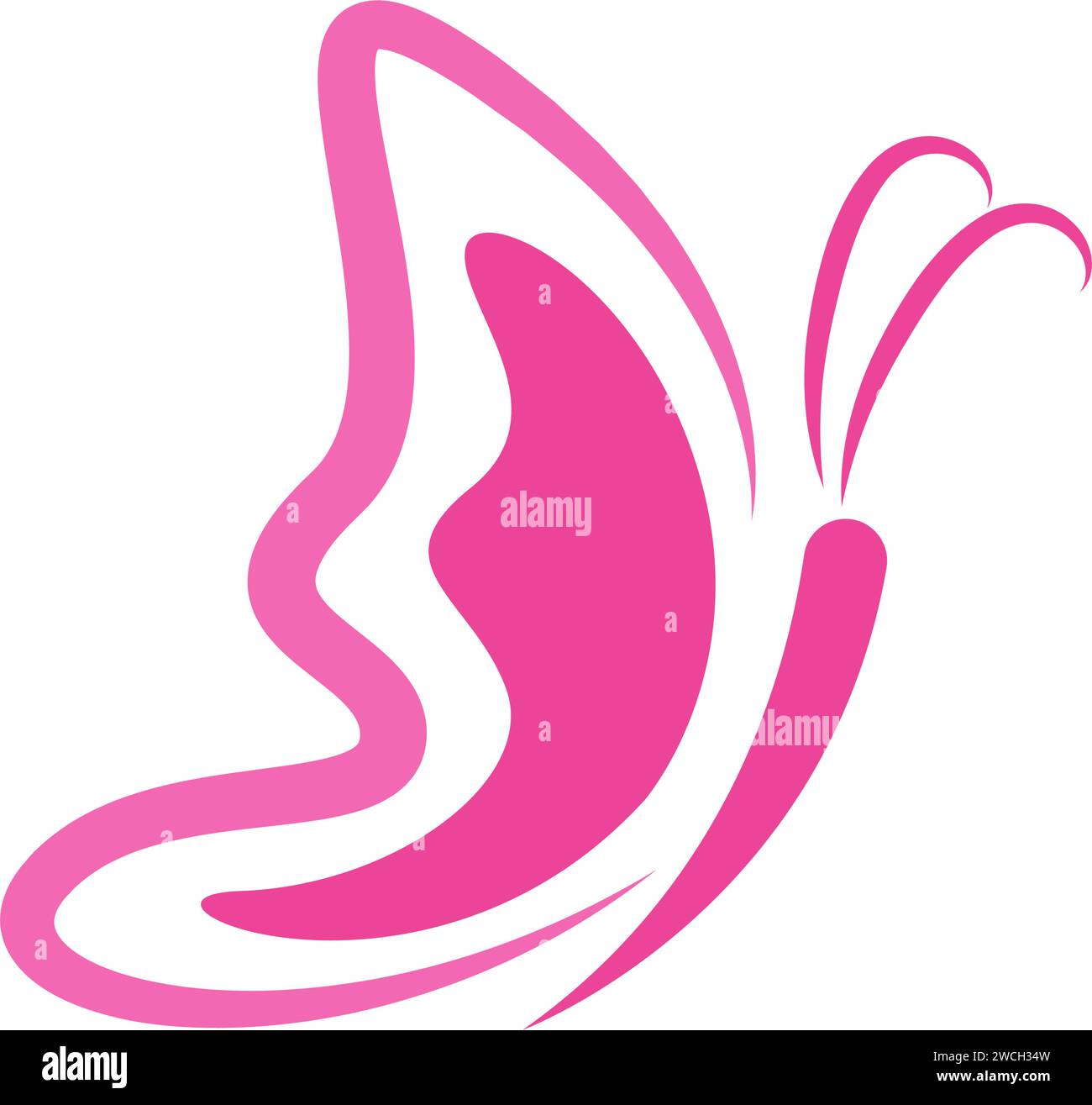 Butterfly icon logo design illustration Stock Vector