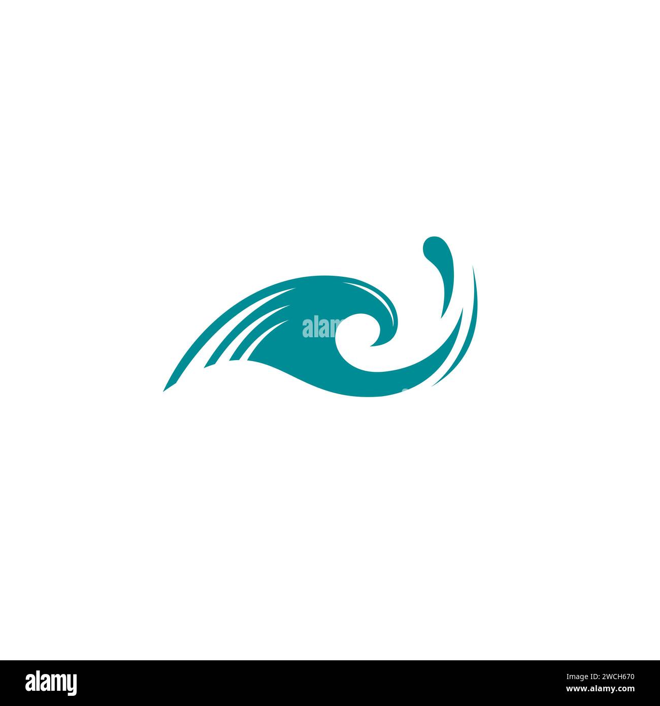 Wave Abstract Logo Simple and Clean Design Stock Vector