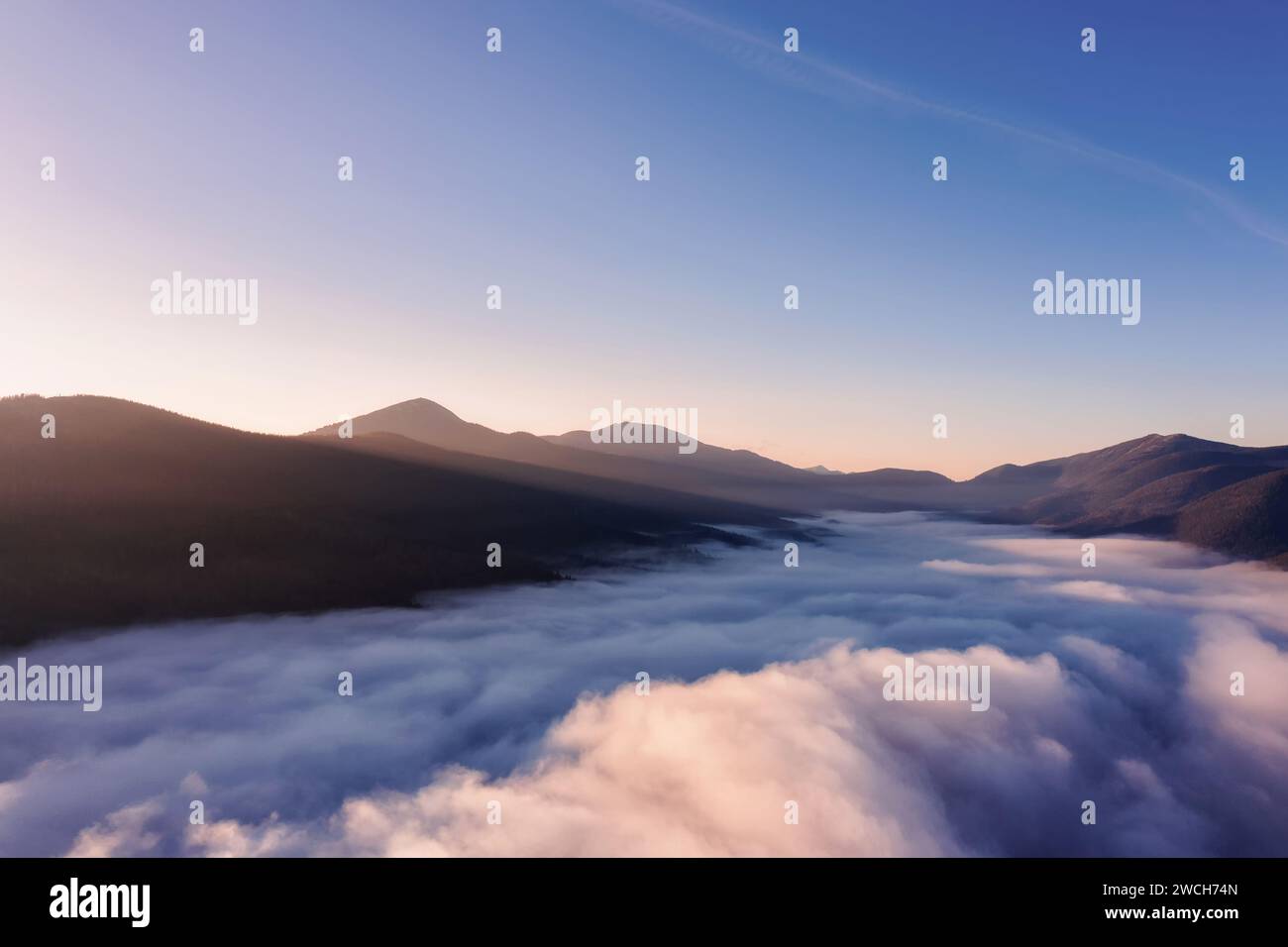 Aerial view sunrise sun shining hi-res stock photography and images - Alamy