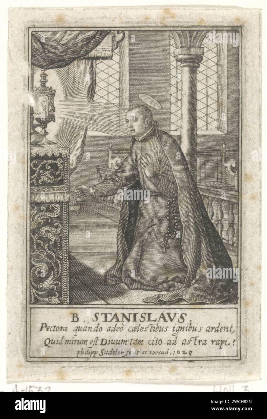 Saint Stanislaus Kostka, Philipp Sadeler, After Antonie Wierix (III), 1625 print Stanislaus