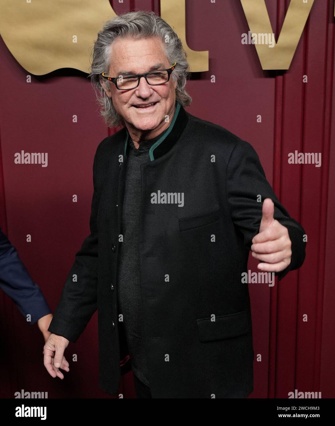 Los Angeles, USA. 15th Jan, 2024. Kurt Russell arrives at the Apple TV 's Primetime Emmy Party