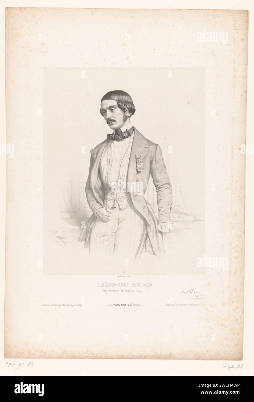 Portret van de Policitus Théodore Morin, Marie Alexandre Alophe, 1848 ...