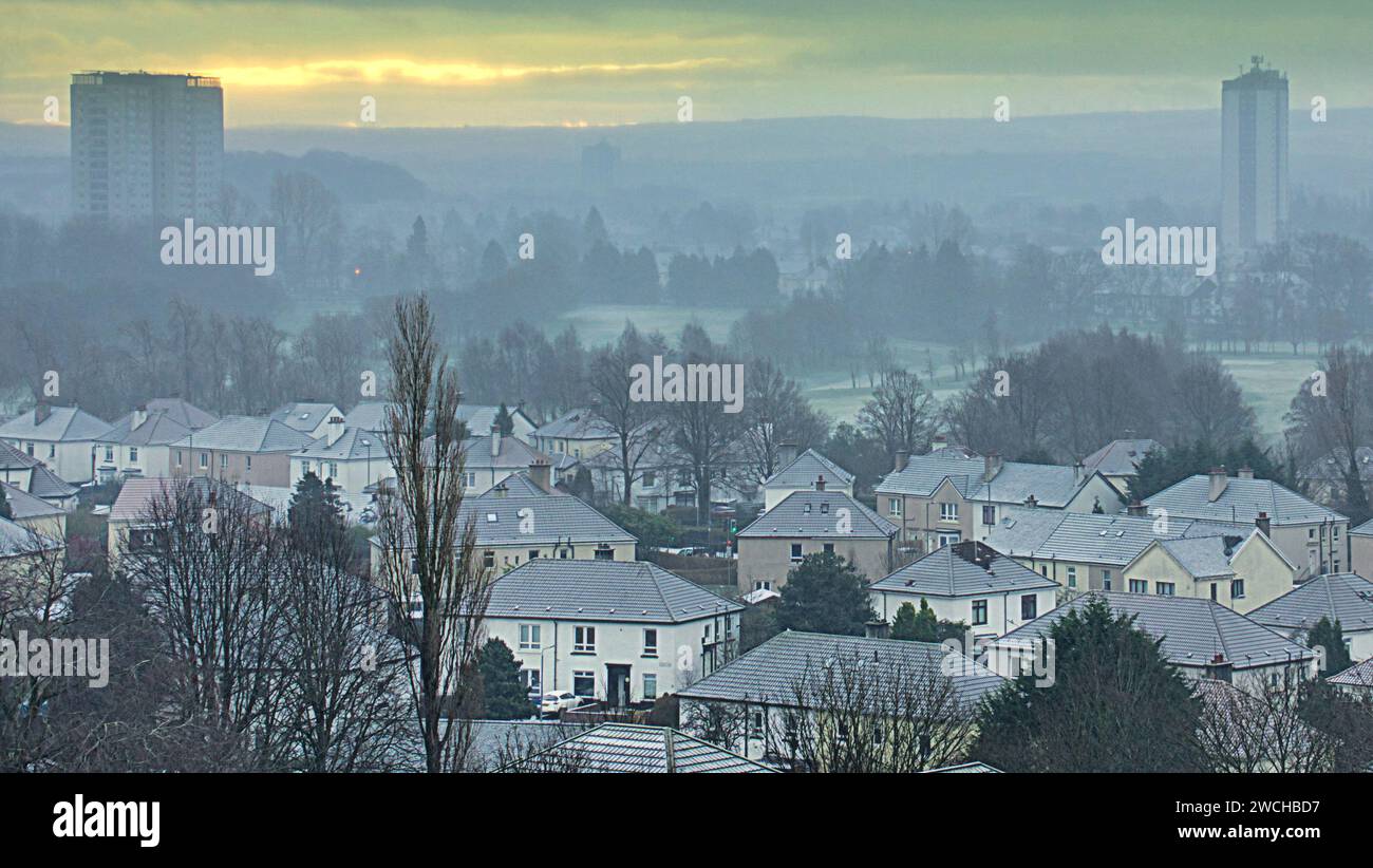 Glasgow, Scotland, UK. 16th January, 2024. UK Weather Freezing night