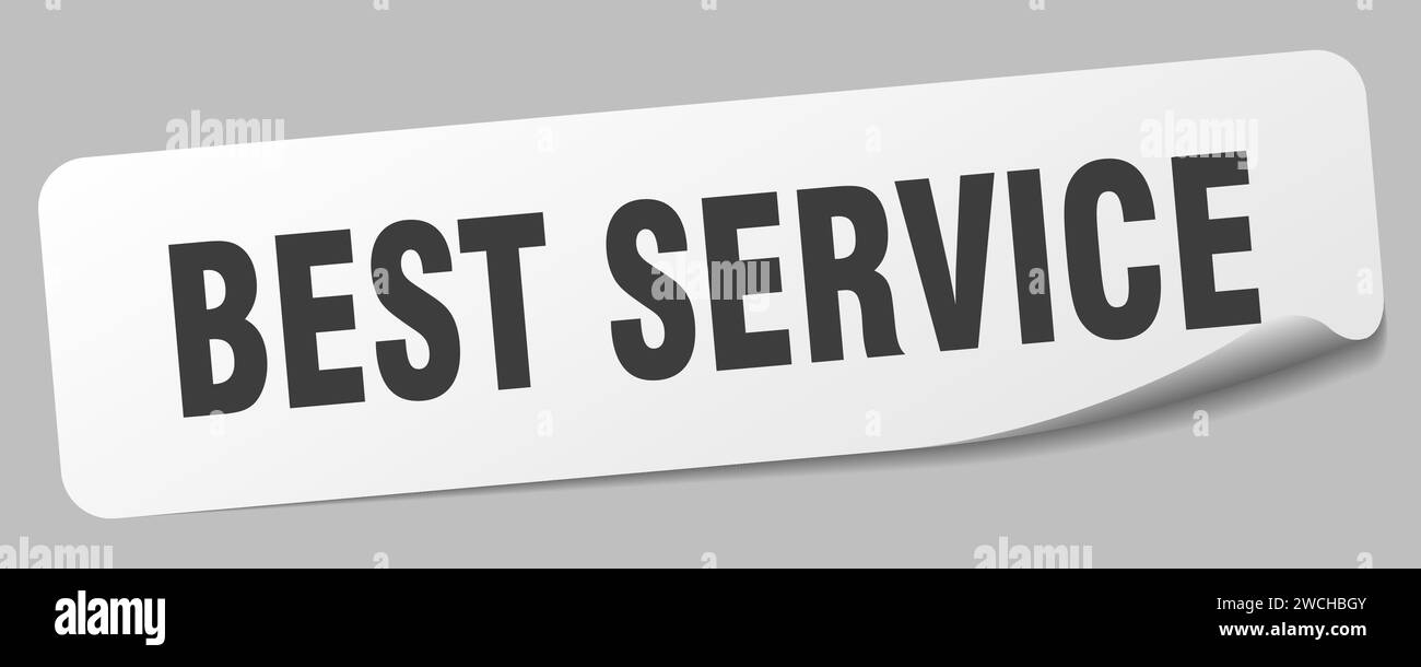 best service sticker. best service rectangular label isolated on white ...