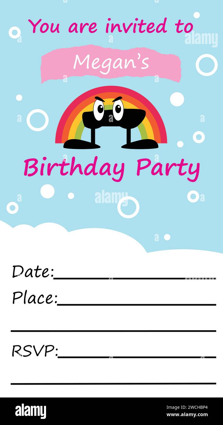 birthday-party-invitation-template-stock-vector-images-alamy