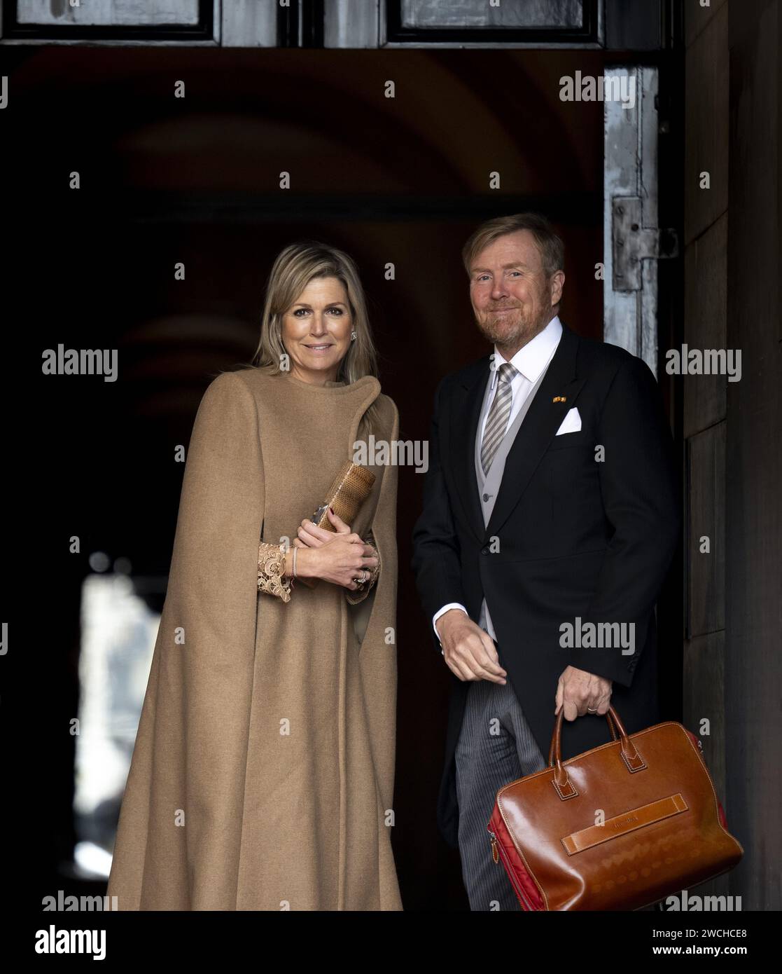 AMSTERDAM - King Willem-Alexander and Queen Maxima arrive at the Palace ...