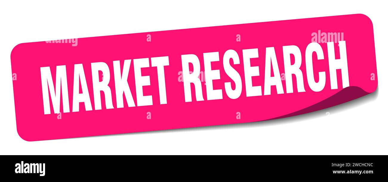 market research sticker. market research rectangular label isolated on ...